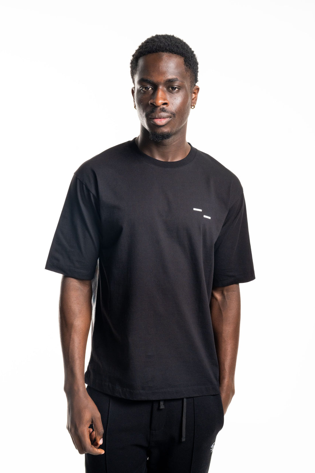 Filling Pieces Men's T Shirt Boxy Handshake Rhythm Black | 422520501242-130