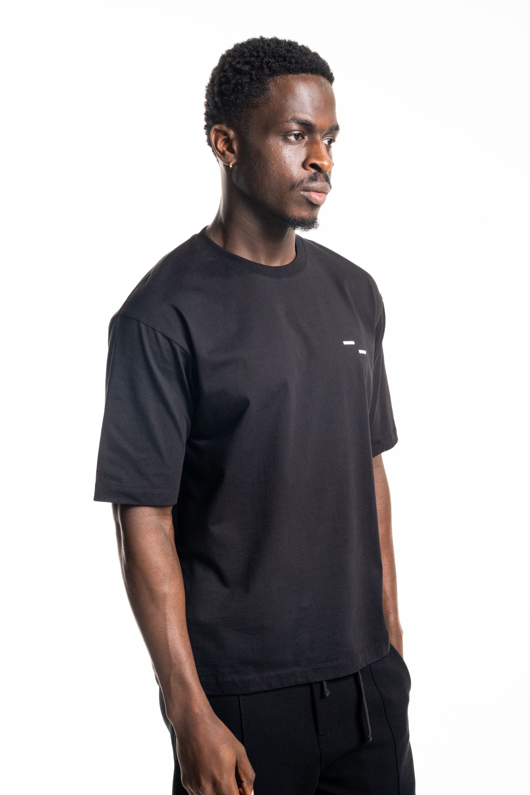 Filling Pieces Men's T Shirt Boxy Handshake Rhythm Black | 422520501242-130