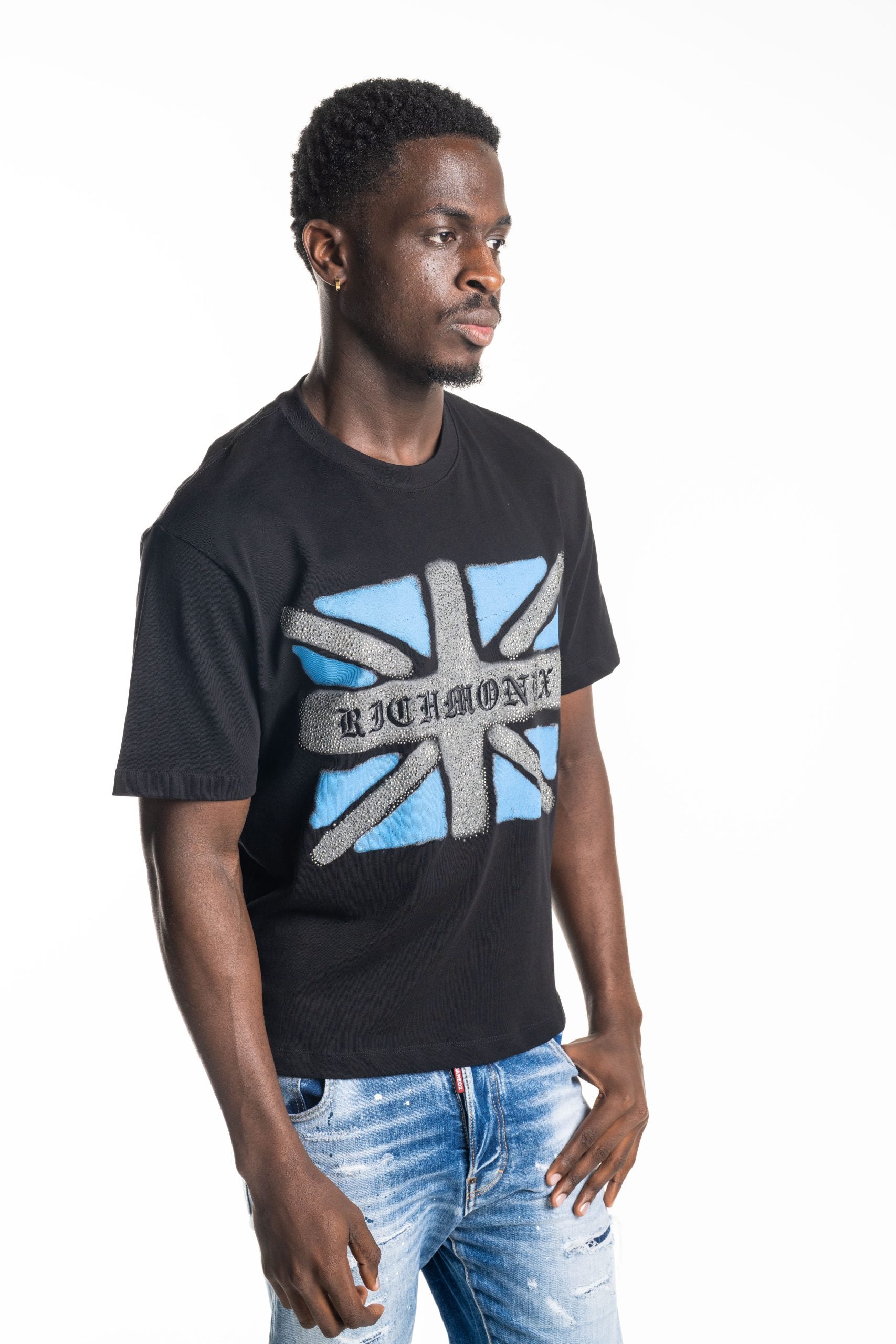 John Richmond Men's T Shirt Koleng| UMA25458TSML-Black