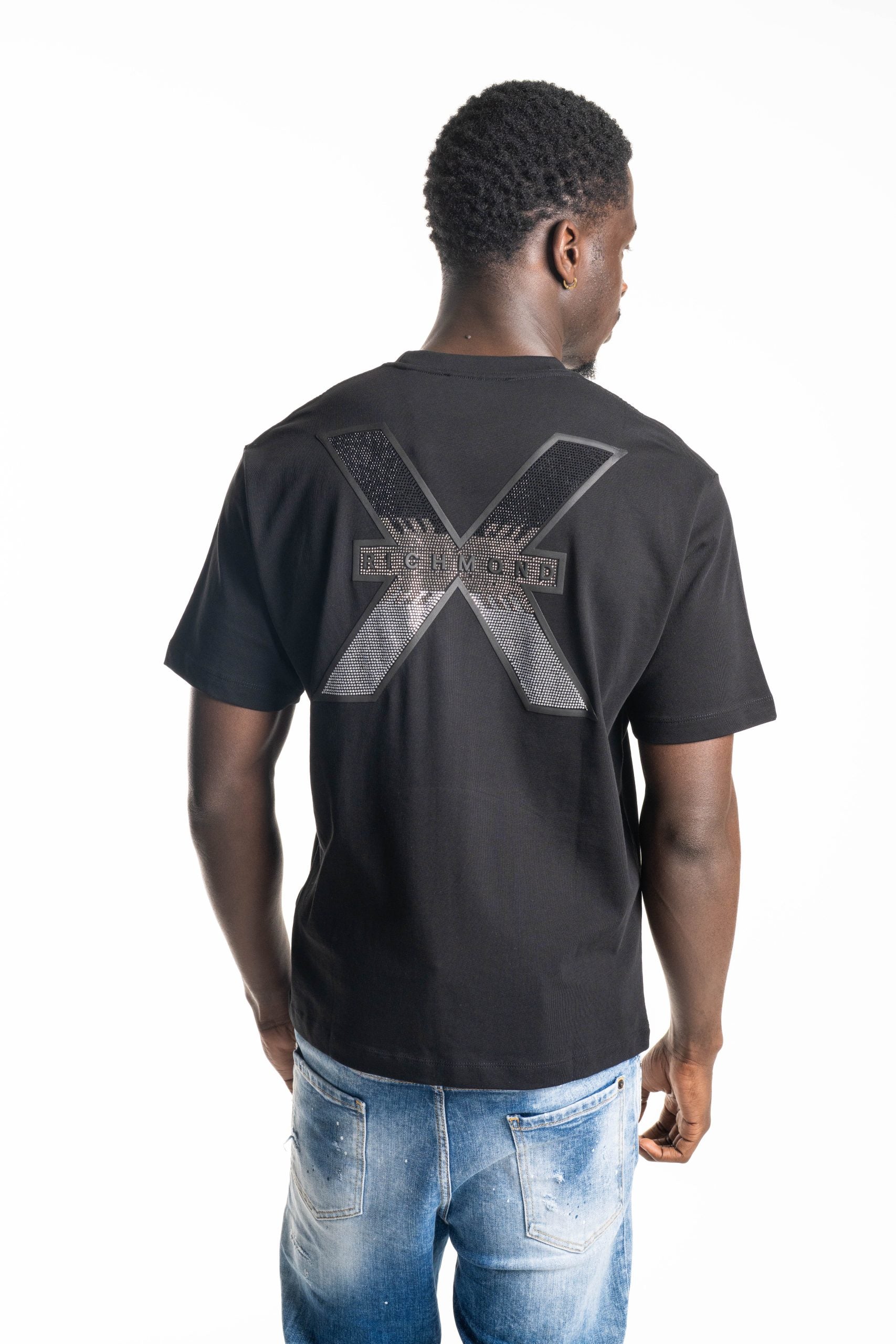 John Richmond Men's T Shirt Letlo | UMA25455TSMTL-Black