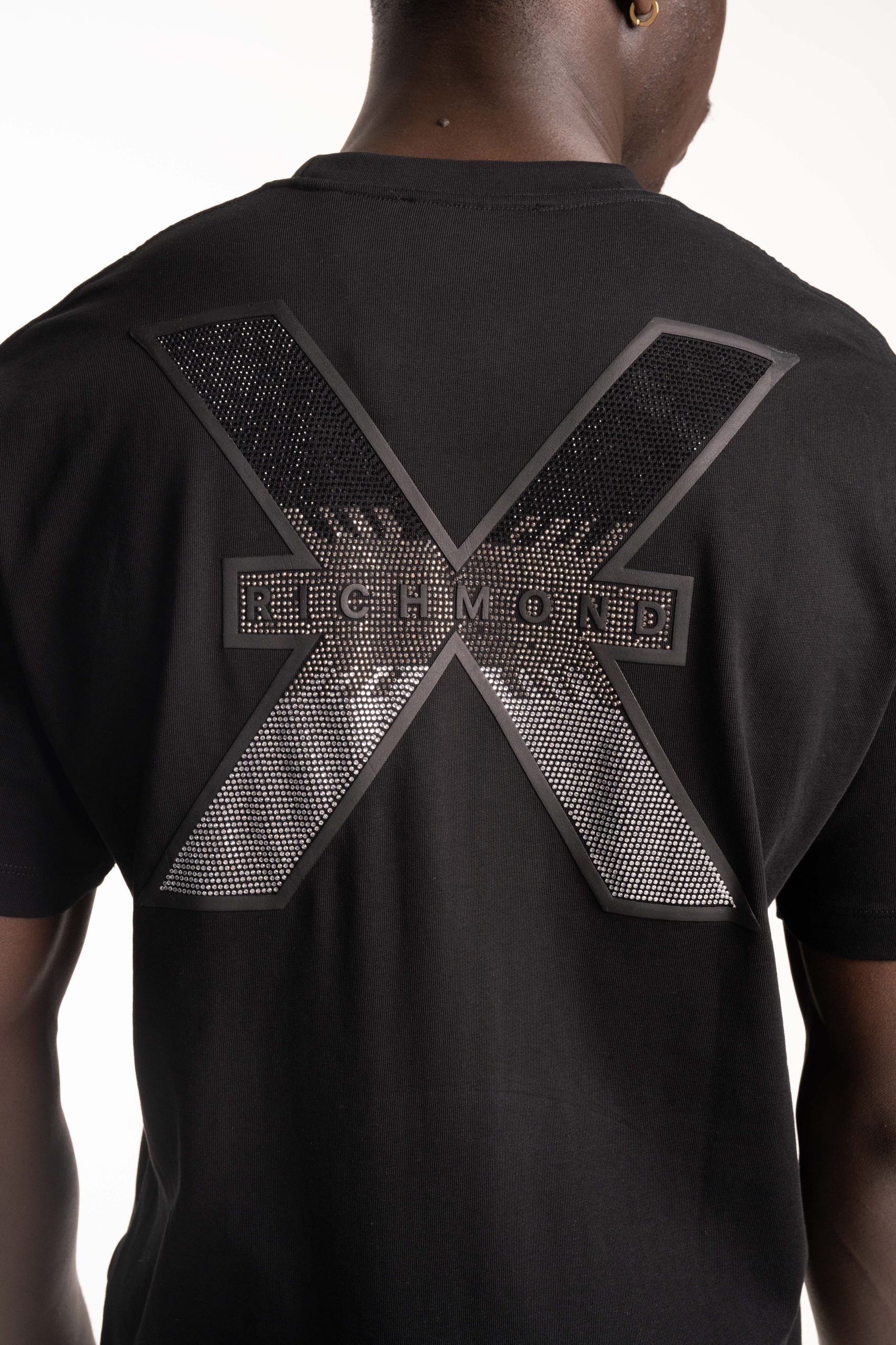 John Richmond Men's T Shirt Letlo | UMA25455TSMTL-Black