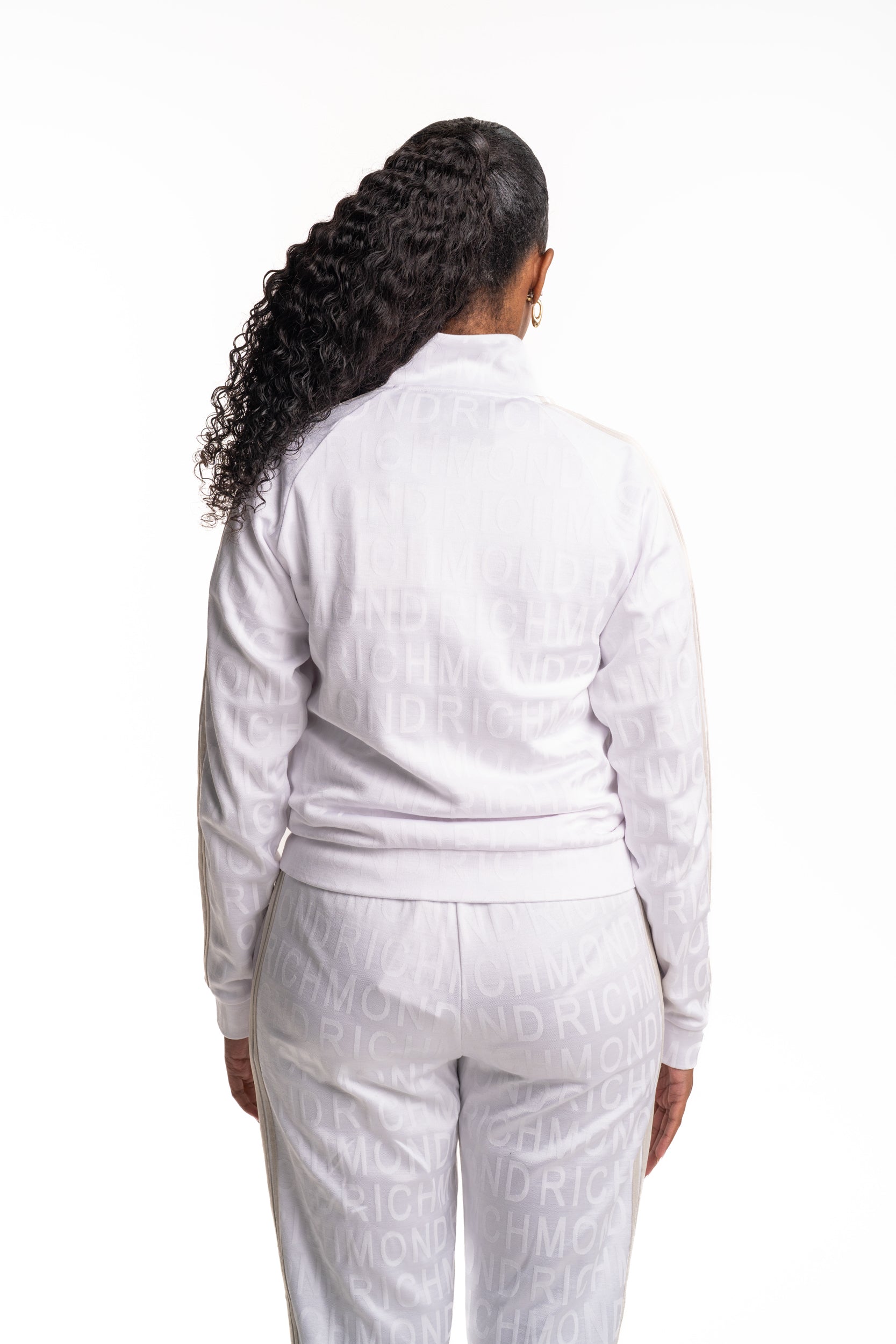 John Richmond Ladies Alkamar Zip Sweatshirt | UWP26006FEHB-White
