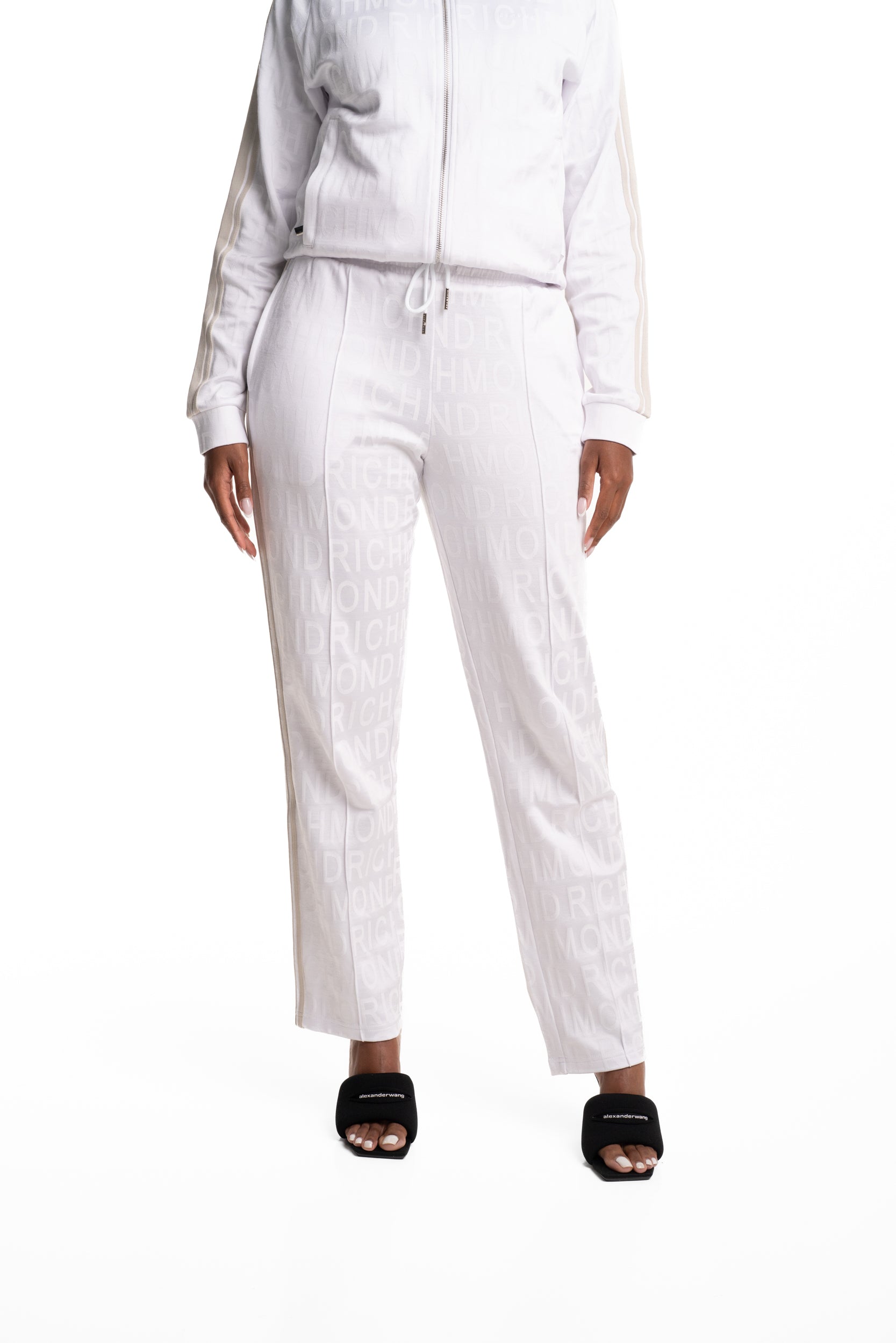 John Richmond Ladies Amello Fleece Pants | UWP26007PAHB-White