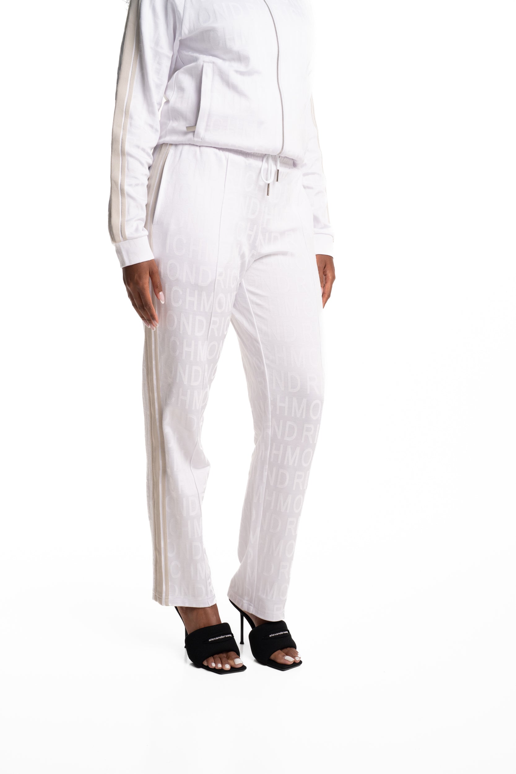 John Richmond Ladies Amello Fleece Pants | UWP26007PAHB-White