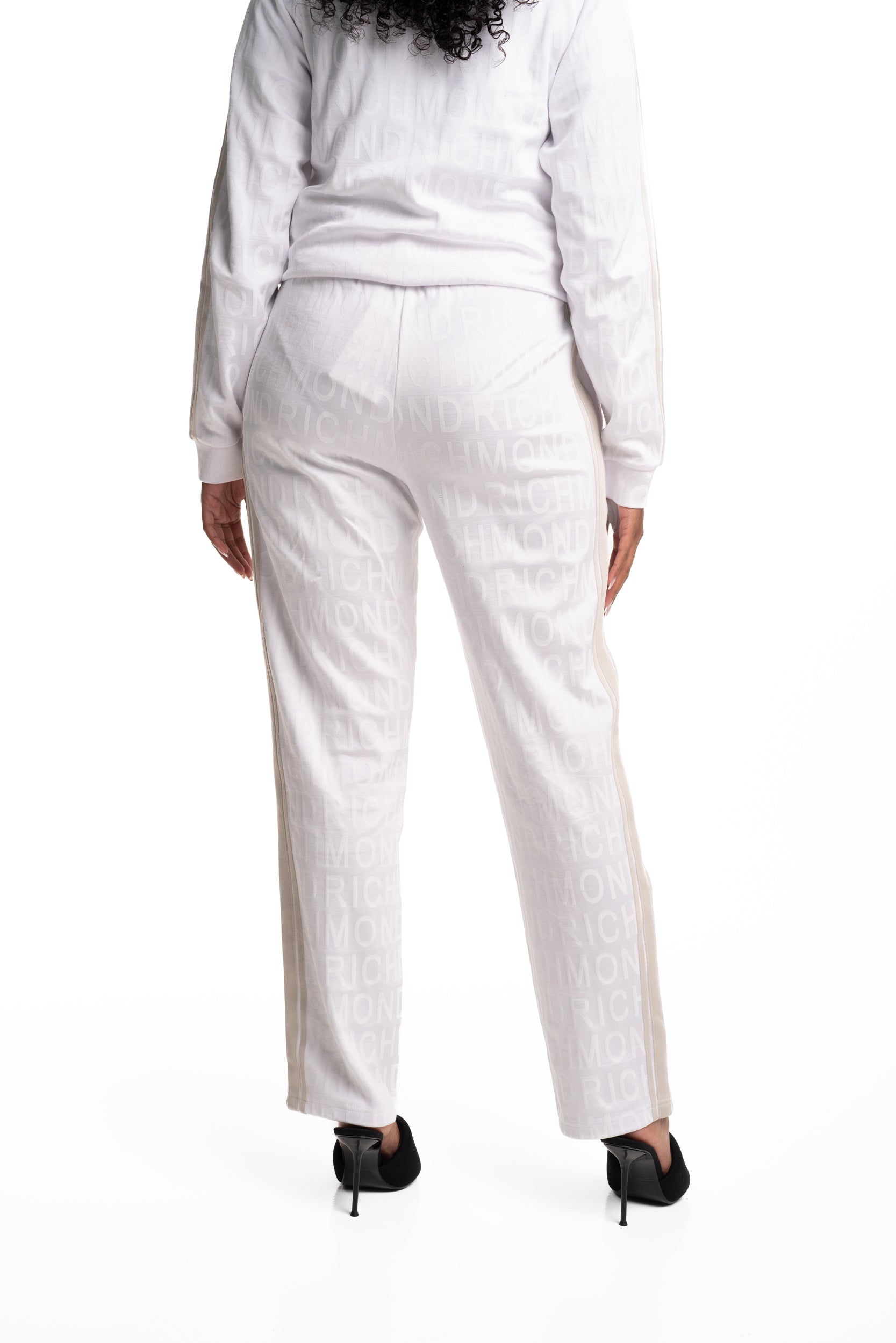 John Richmond Ladies Amello Fleece Pants | UWP26007PAHB-White