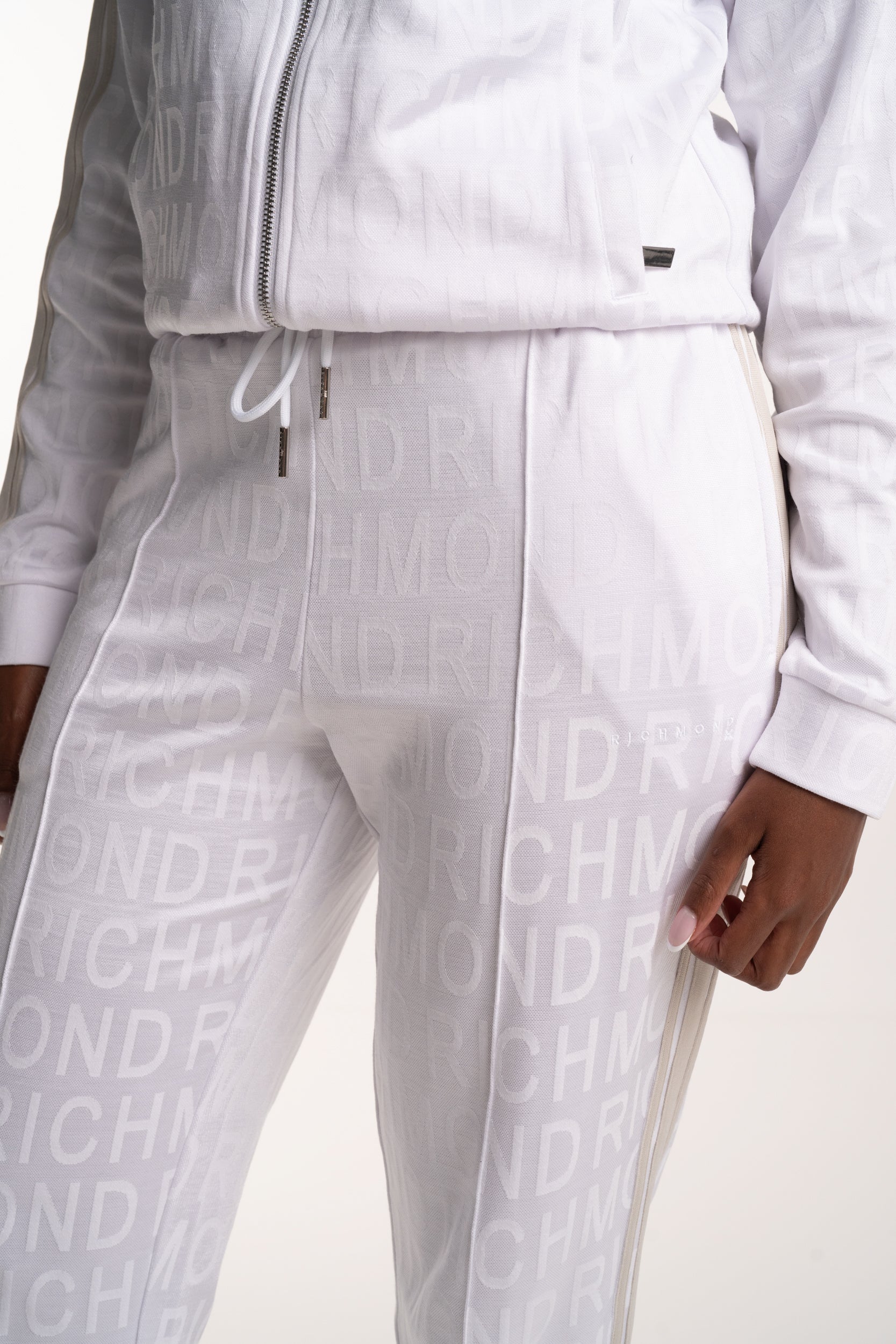 John Richmond Ladies Amello Fleece Pants | UWP26007PAHB-White
