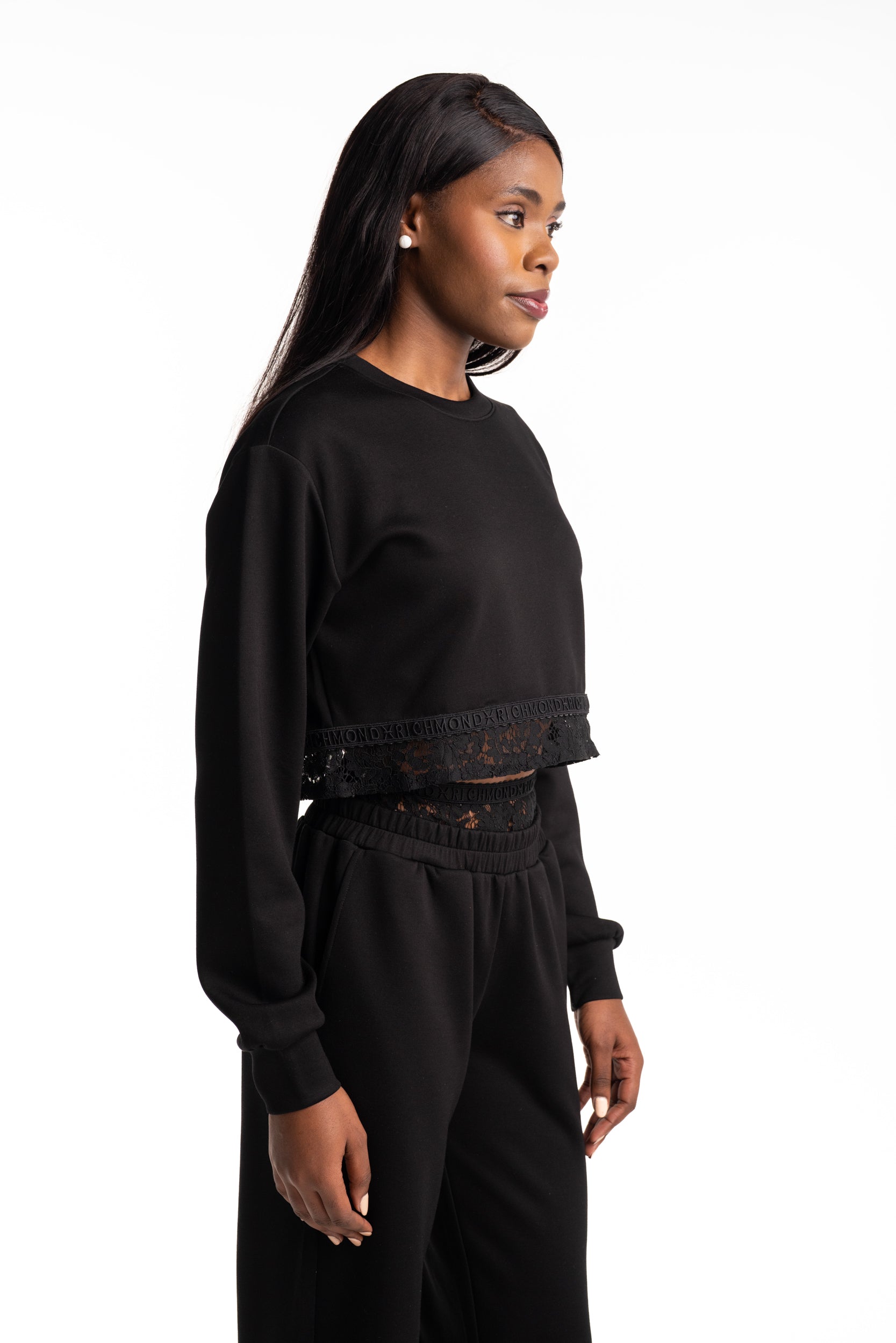 John Richmond Ladies Acharap Sweatshirt | UWP26053FEHB-Black