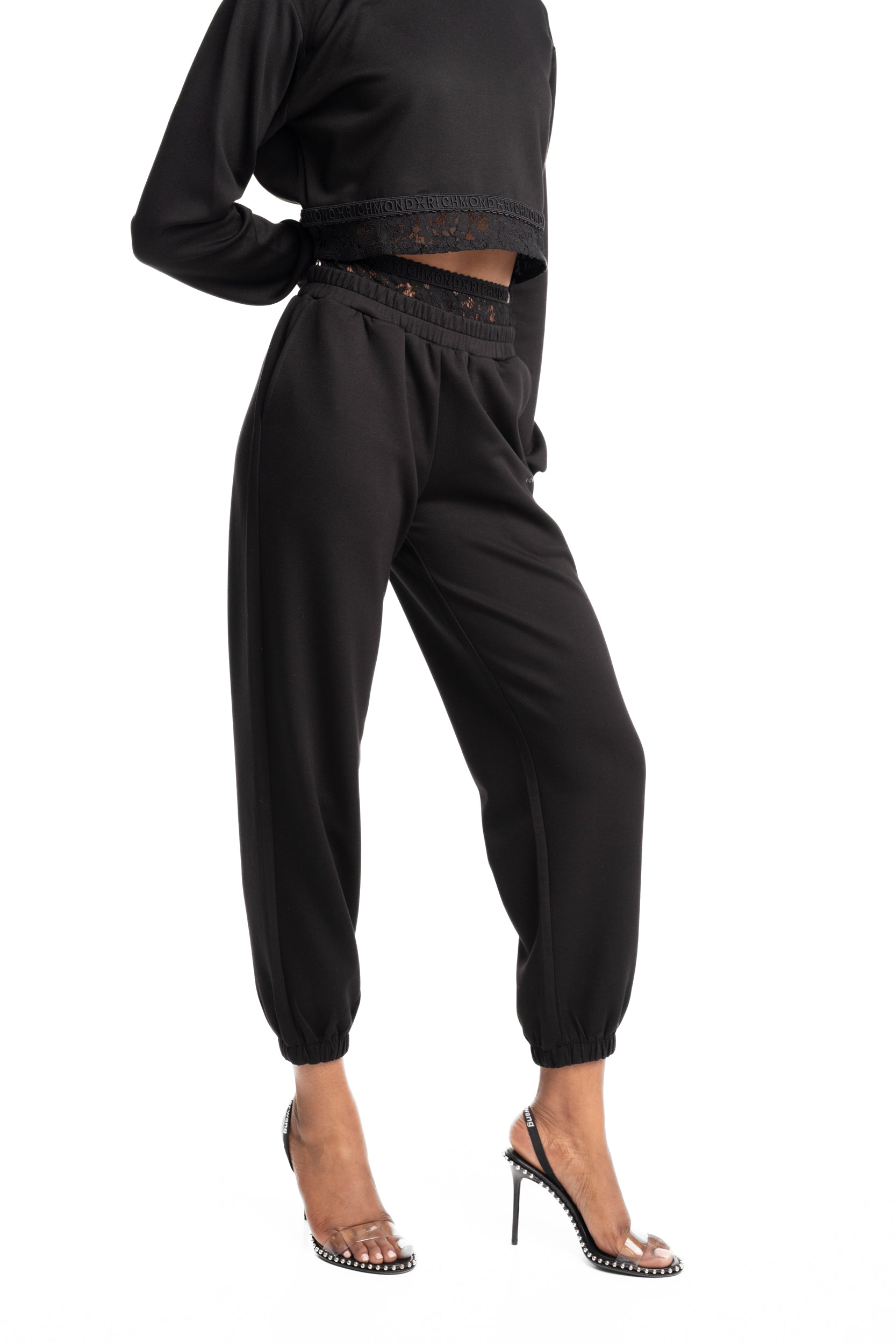 John Richmond Ladies Badarpu Fleece Pants | UWP26055PAHB-Black
