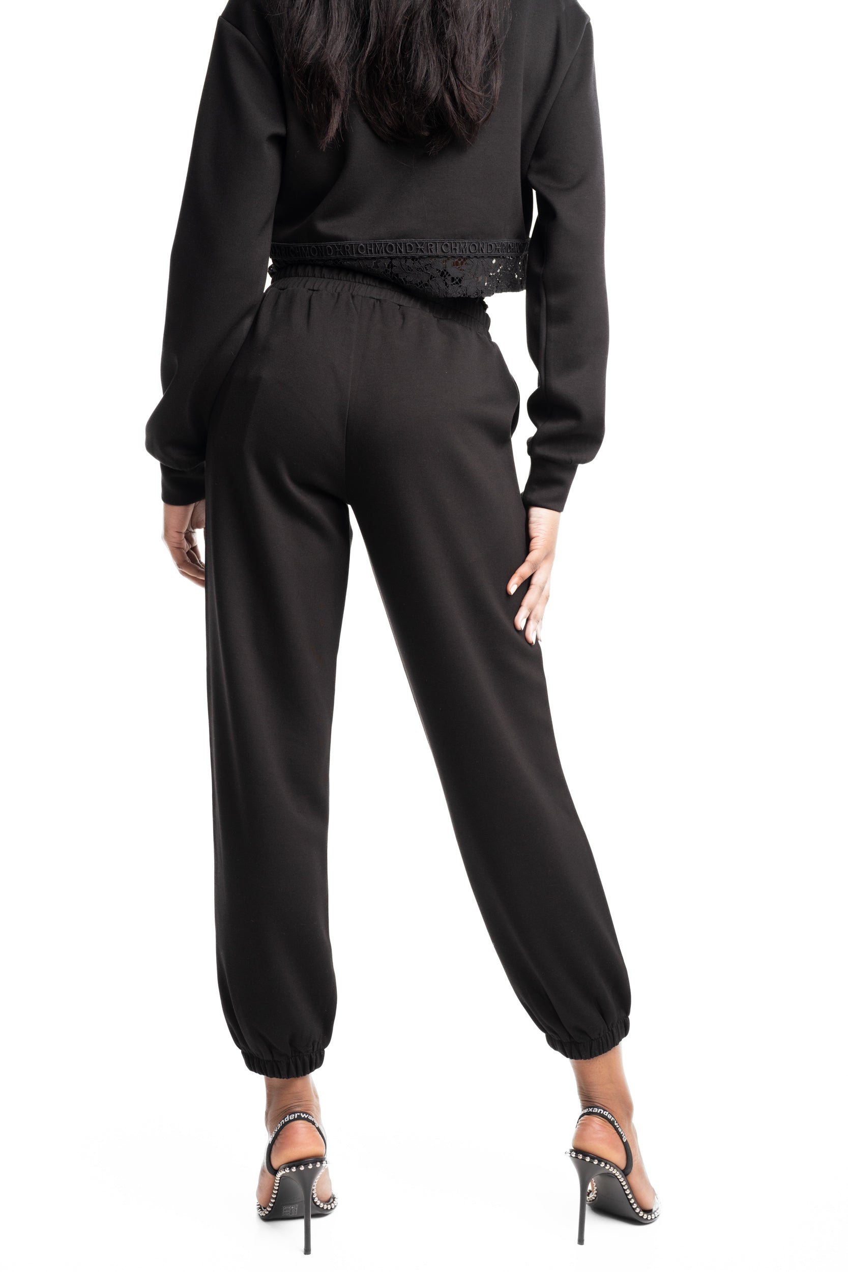 John Richmond Ladies Badarpu Fleece Pants | UWP26055PAHB-Black