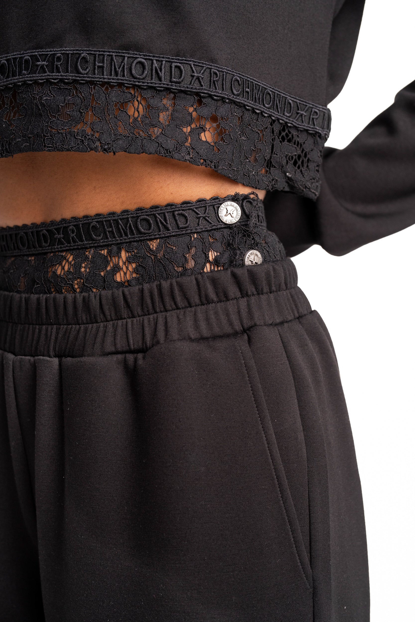 John Richmond Ladies Badarpu Fleece Pants | UWP26055PAHB-Black