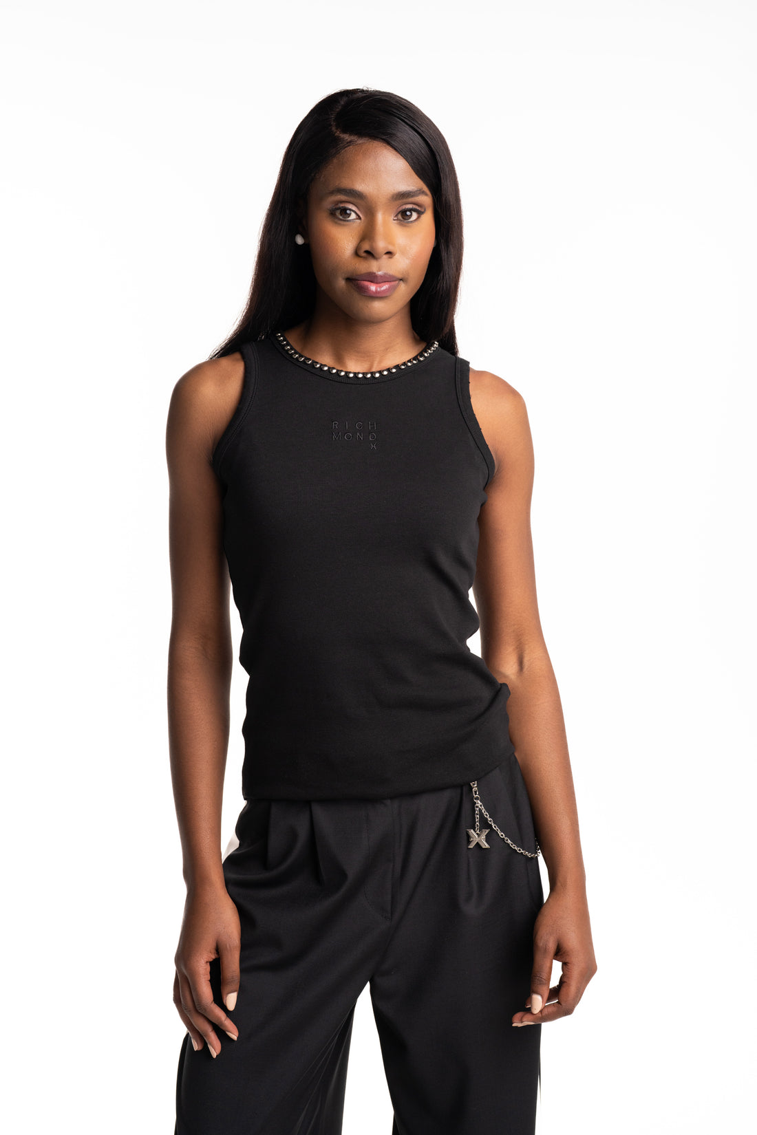 John Richmond Ladies Dario Singlet | UWP26095CNT9-Black