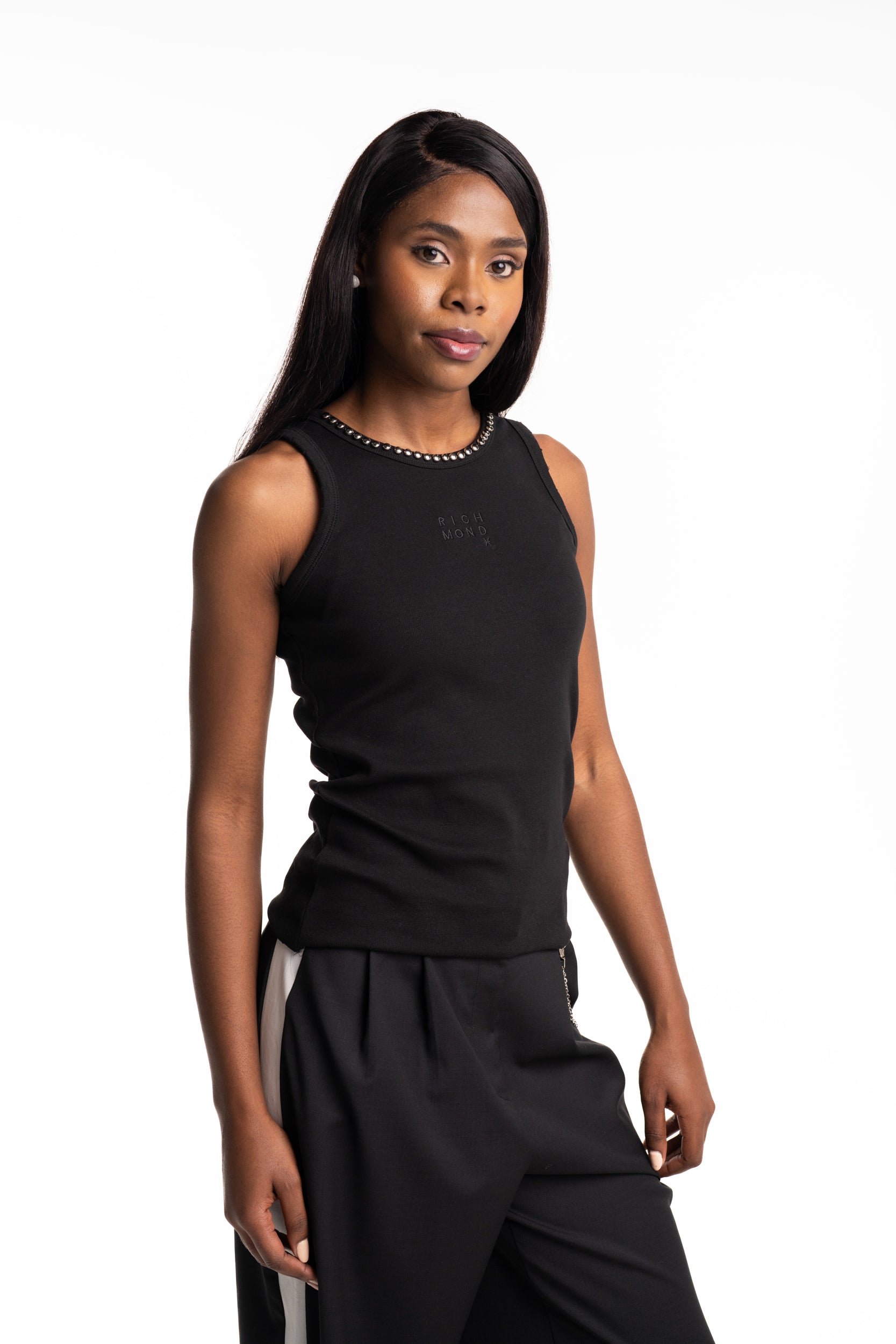John Richmond Ladies Dario Singlet | UWP26095CNT9-Black