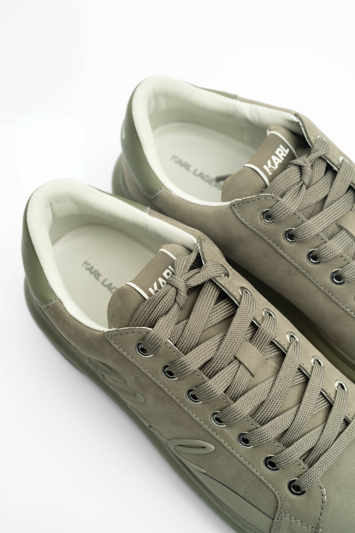 Karl Lagerfeld Men's Kapri Signia Line Light Khaki Nubuck | KL52542F-2KH