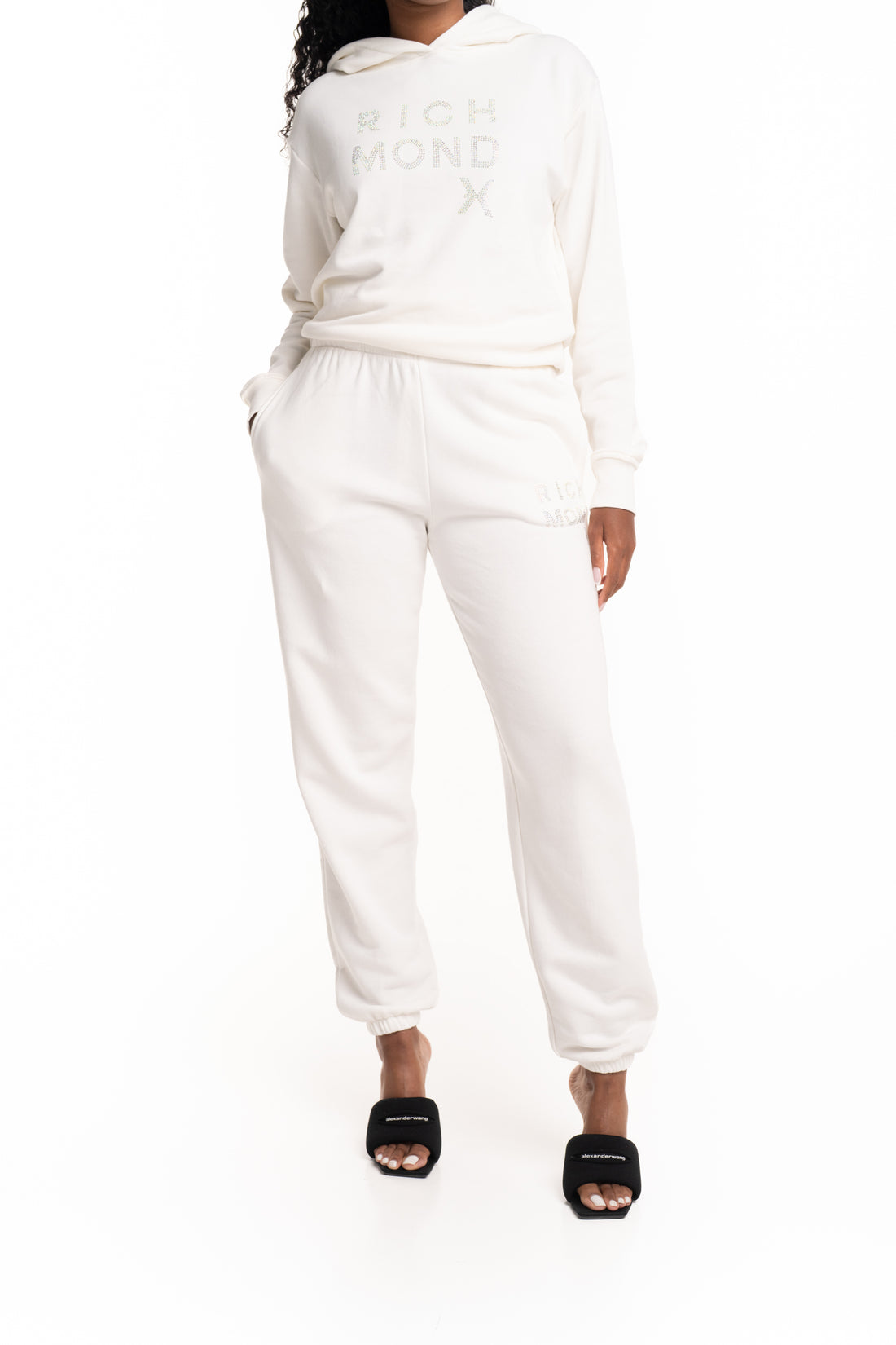 John Richmond Ladies Kabal Fleece Pants | UWP26028PAGKF-Off White