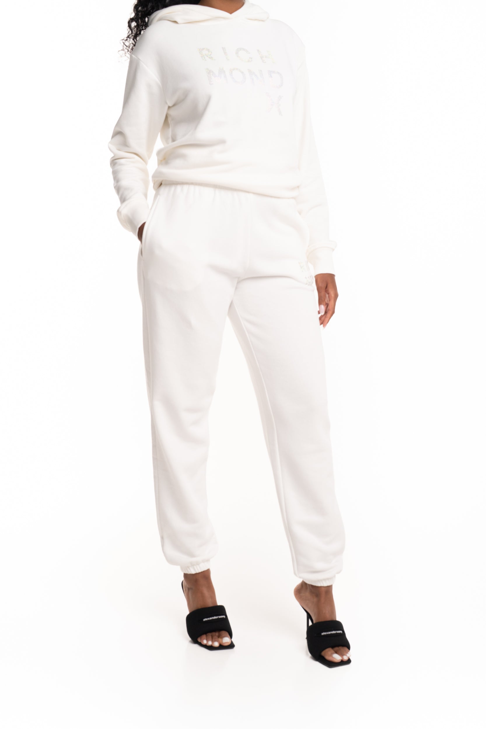 John Richmond Ladies Kabal Fleece Pants | UWP26028PAGKF-Off White