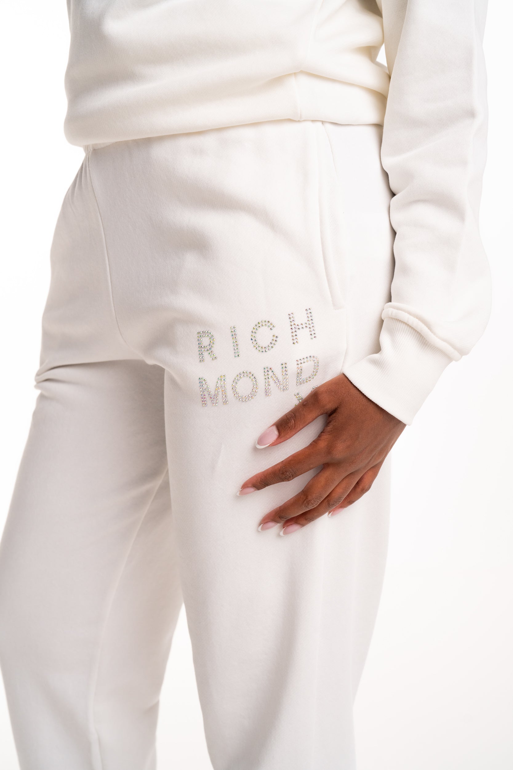 John Richmond Ladies Kabal Fleece Pants | UWP26028PAGKF-Off White