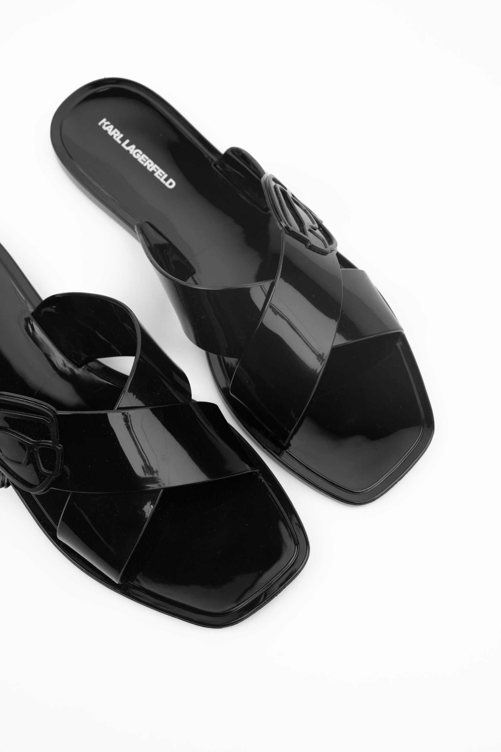 Karl Lagerfeld Ladies Jelly III NFT Kross Strap Black Rubber | KL80004N-V00