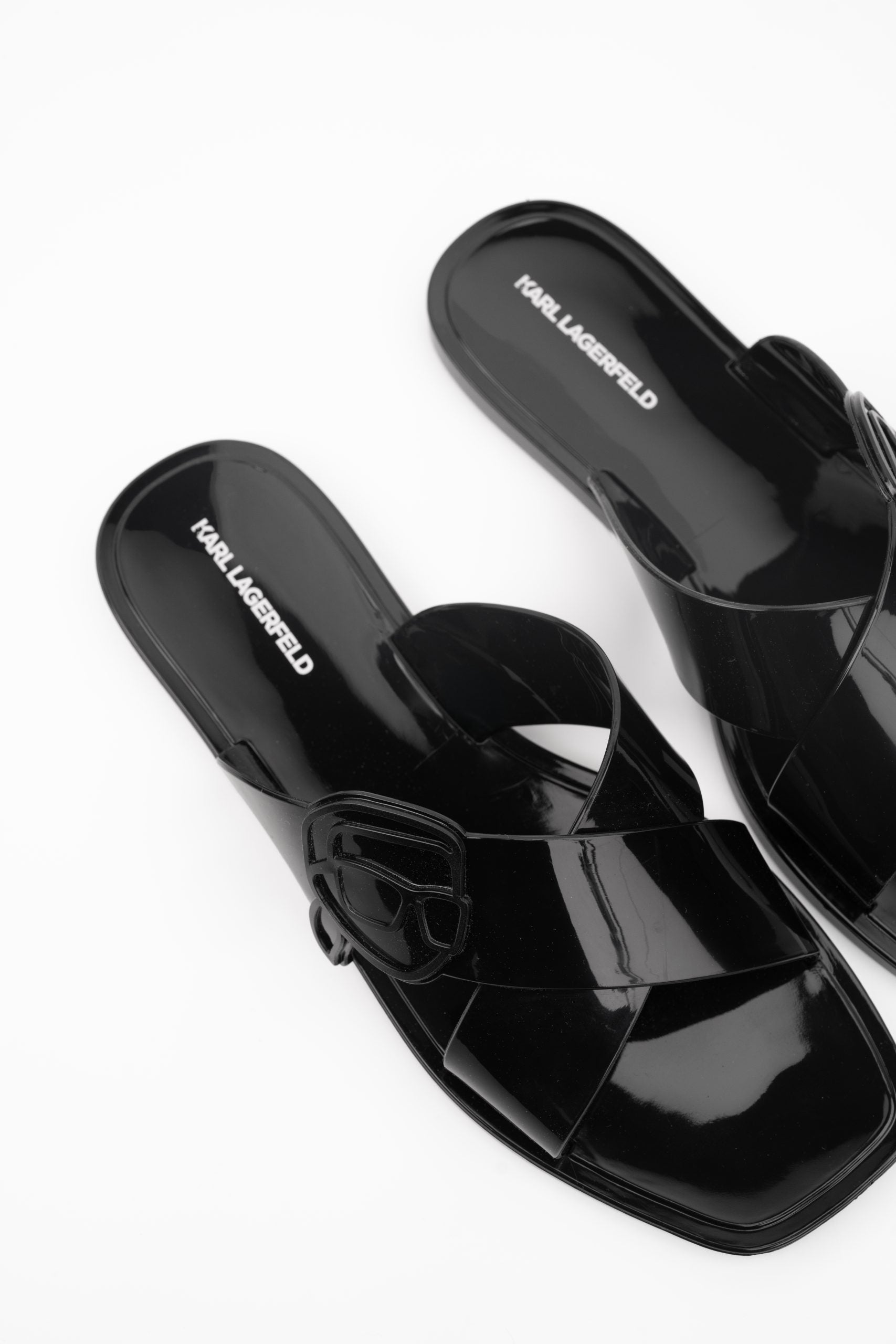 Karl Lagerfeld Ladies Jelly III NFT Kross Strap Black Rubber | KL80004N-V00