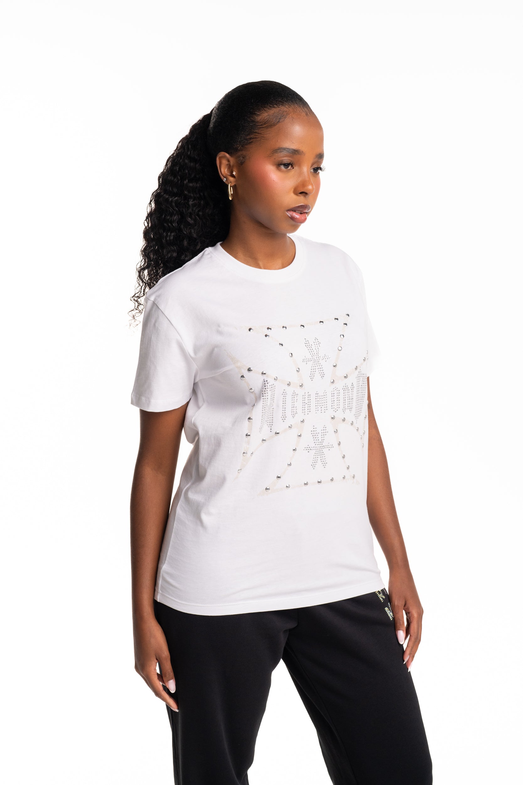 John Richmond Ladies Hernangomez T Shirt | UWP26253TSGKF-White