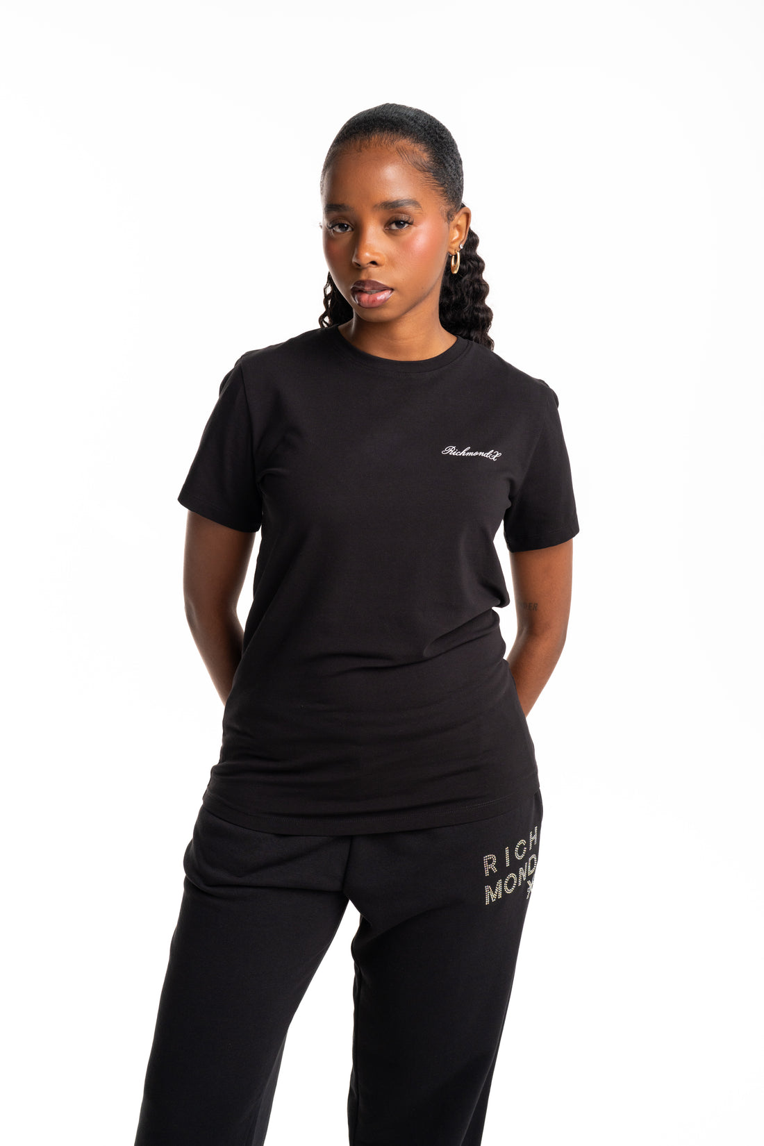 John Richmond Ladies Seopo T Shirt | UWP26025TSCK-Black