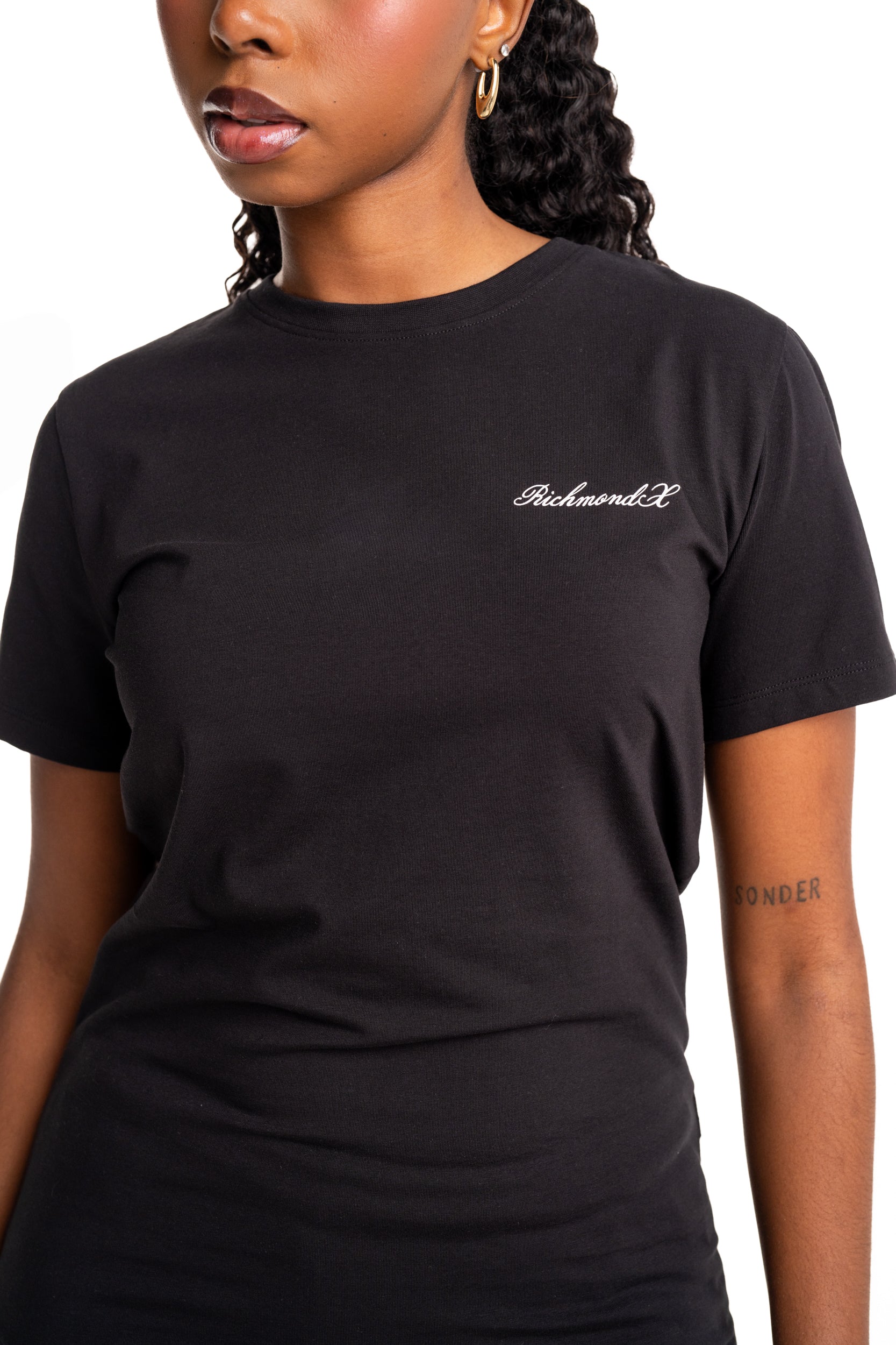 John Richmond Ladies Seopo T Shirt | UWP26025TSCK-Black