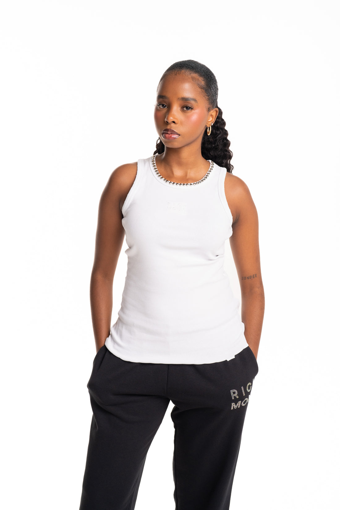 John Richmond Ladies Dario Singlet | UWP26095CNT9-White