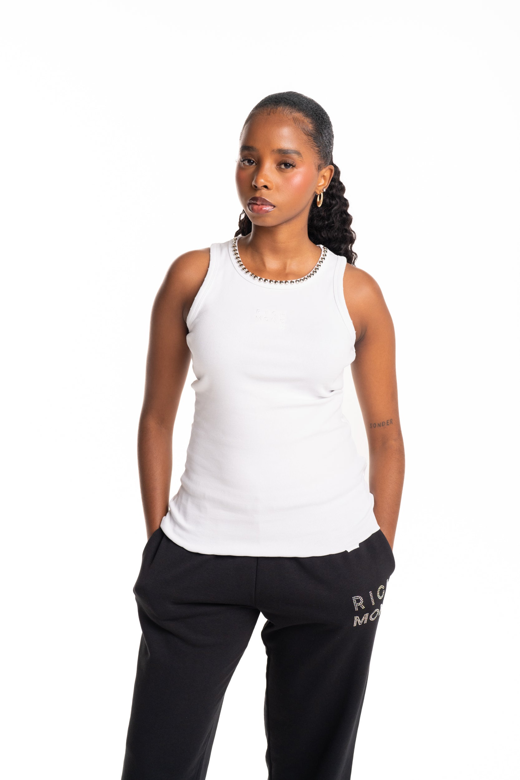 John Richmond Ladies Dario Singlet | UWP26095CNT9-White