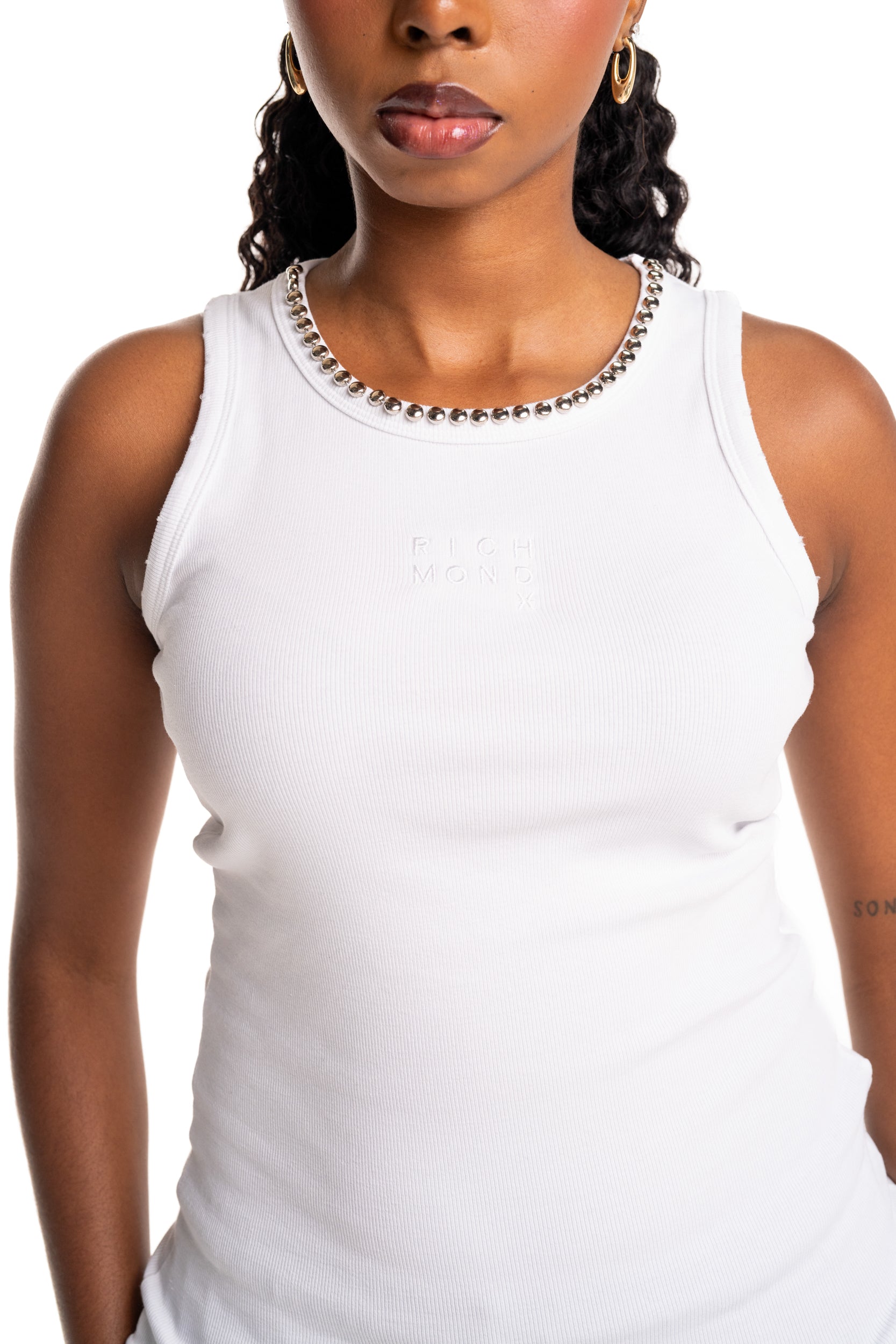 John Richmond Ladies Dario Singlet | UWP26095CNT9-White