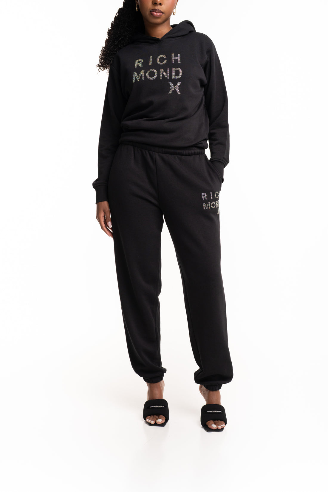 John Richmond Ladies Kabal Fleece Pants | UWP26028PAGKF-Black