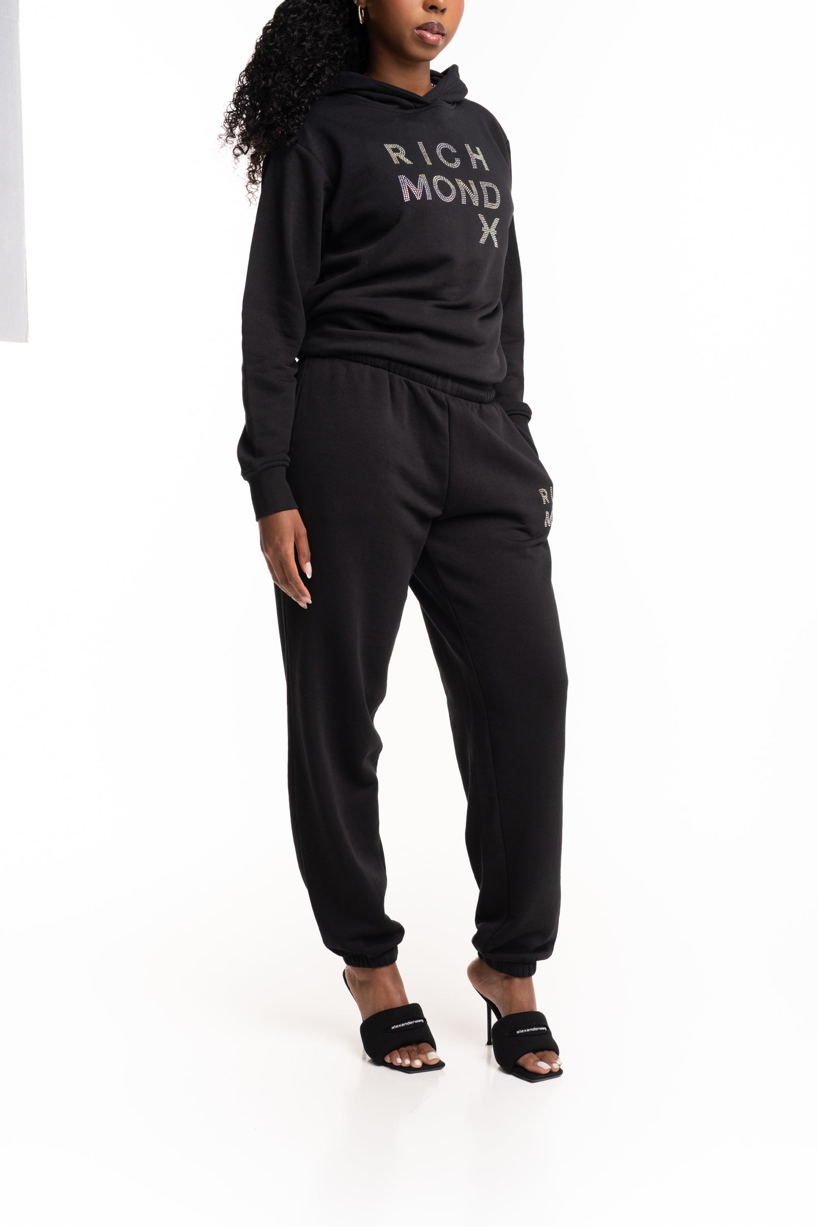 John Richmond Ladies Kabal Fleece Pants | UWP26028PAGKF-Black