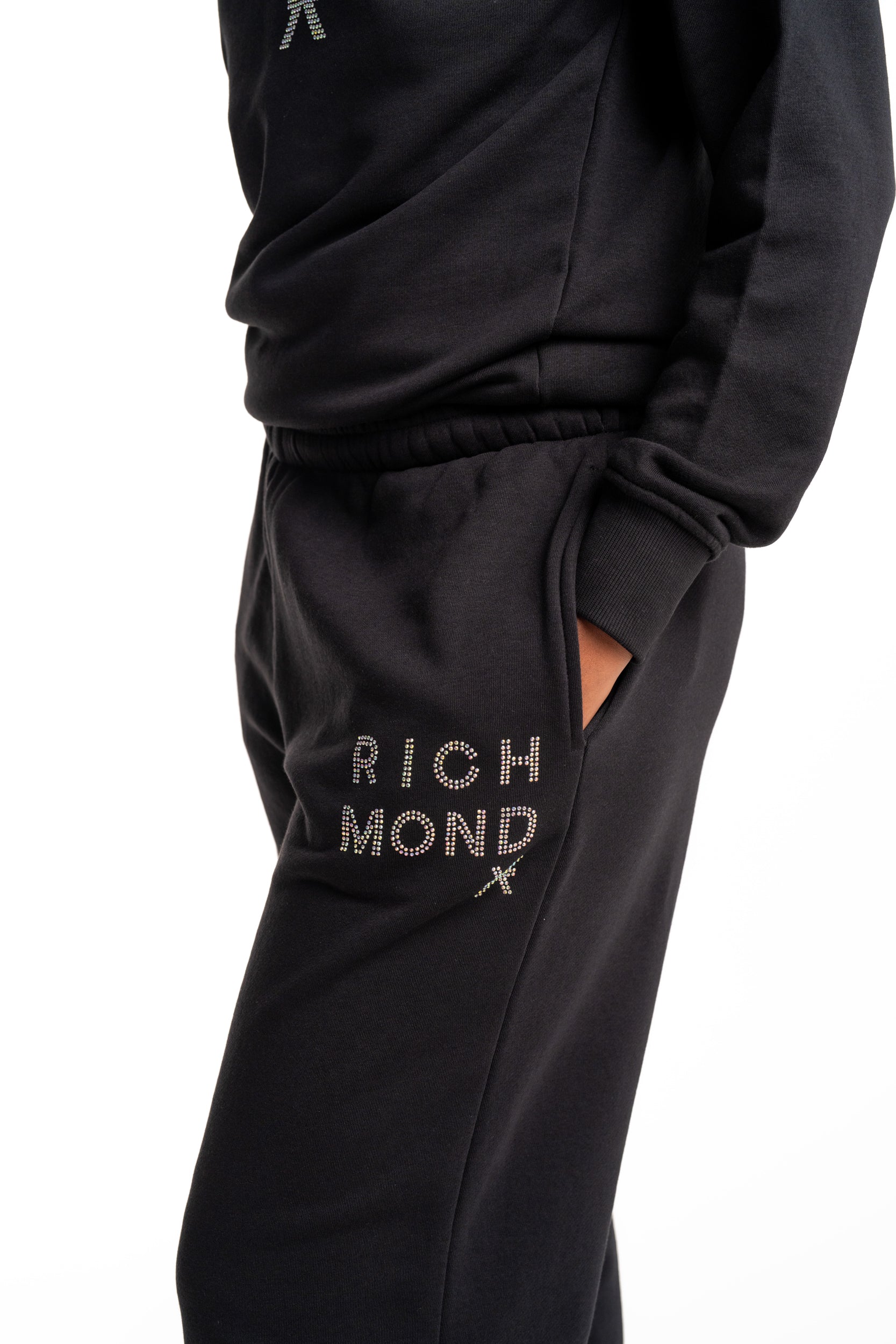 John Richmond Ladies Kabal Fleece Pants | UWP26028PAGKF-Black