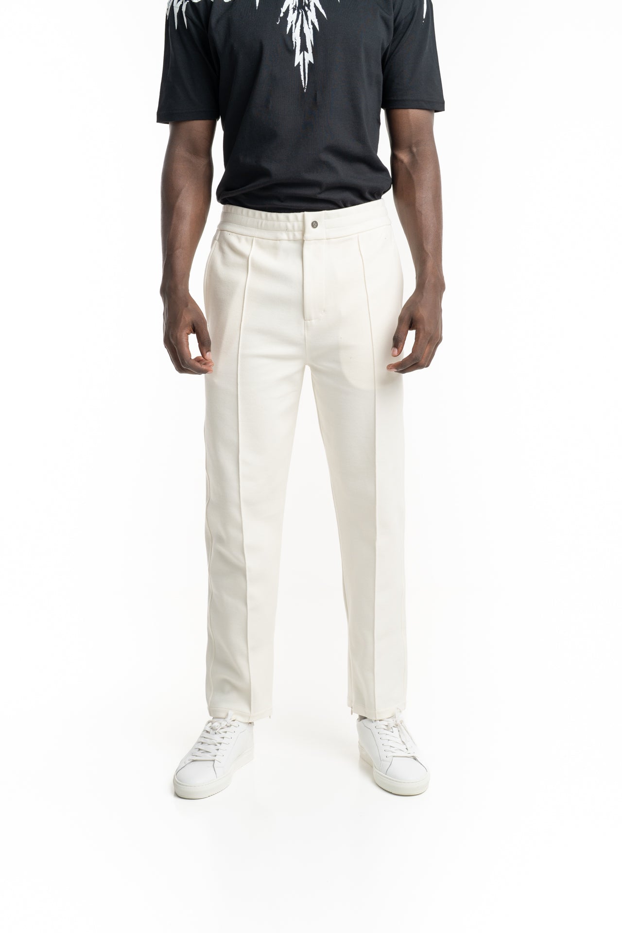 Filling Pieces Men's Coach Pants Logo Antique White | 412550500127-214