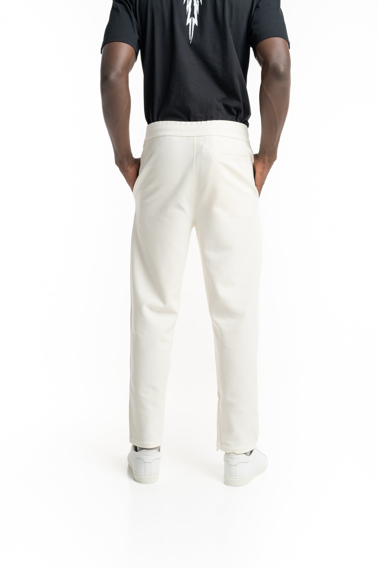 Filling Pieces Men's Coach Pants Logo Antique White | 412550500127-214