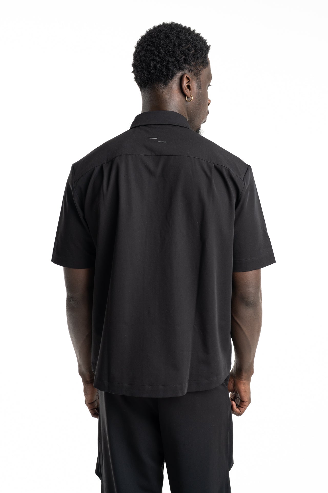 Filling Pieces Men's Resort Shirt Drapy Black | 412655501295-130
