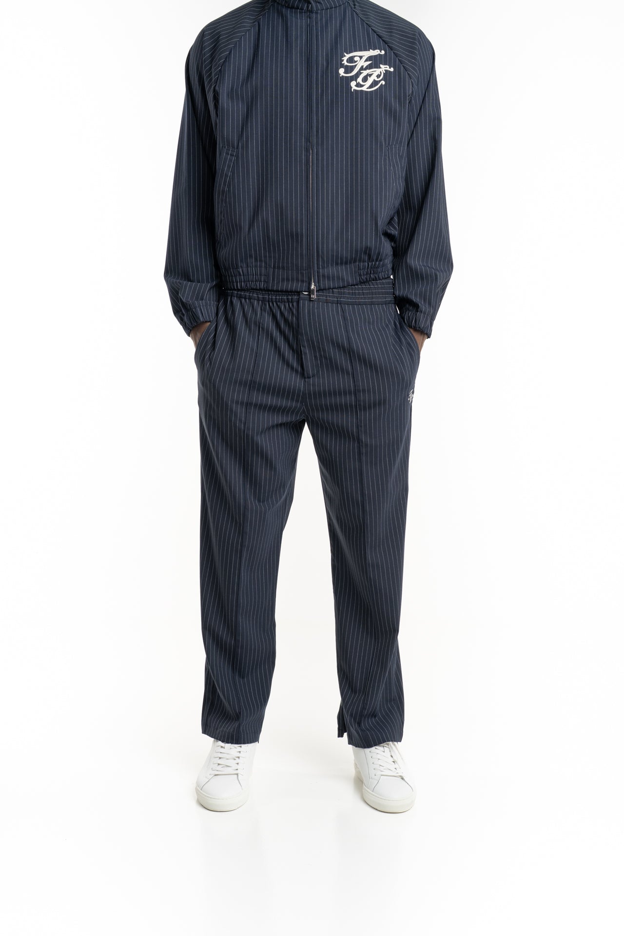 Filling Pieces Men's Coach Pants Pinstripe Maritime Blue | 412650500297-295