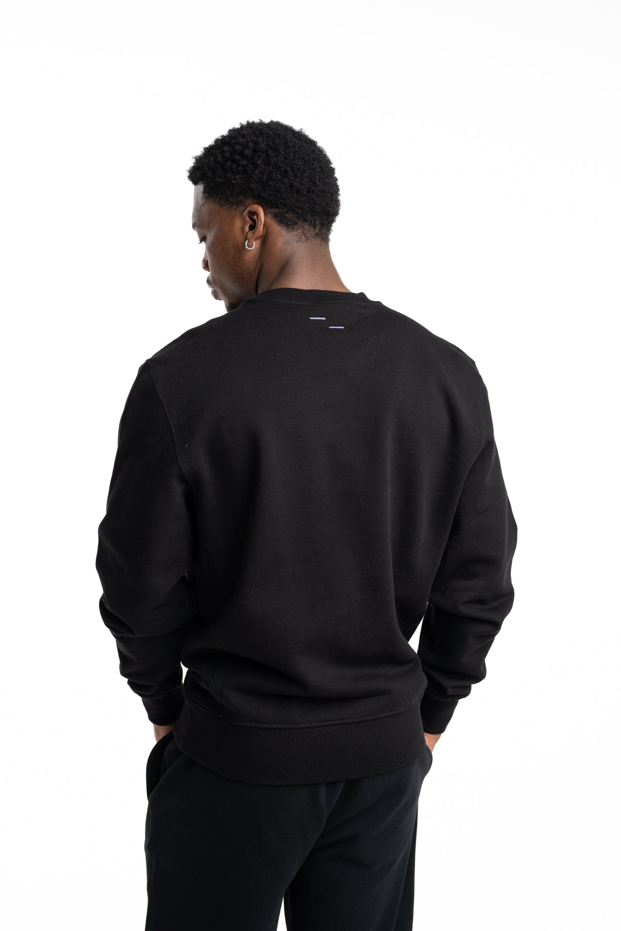 Filling Pieces Men's Sweatshirt Embroidered Knot Black | 412530500143-130