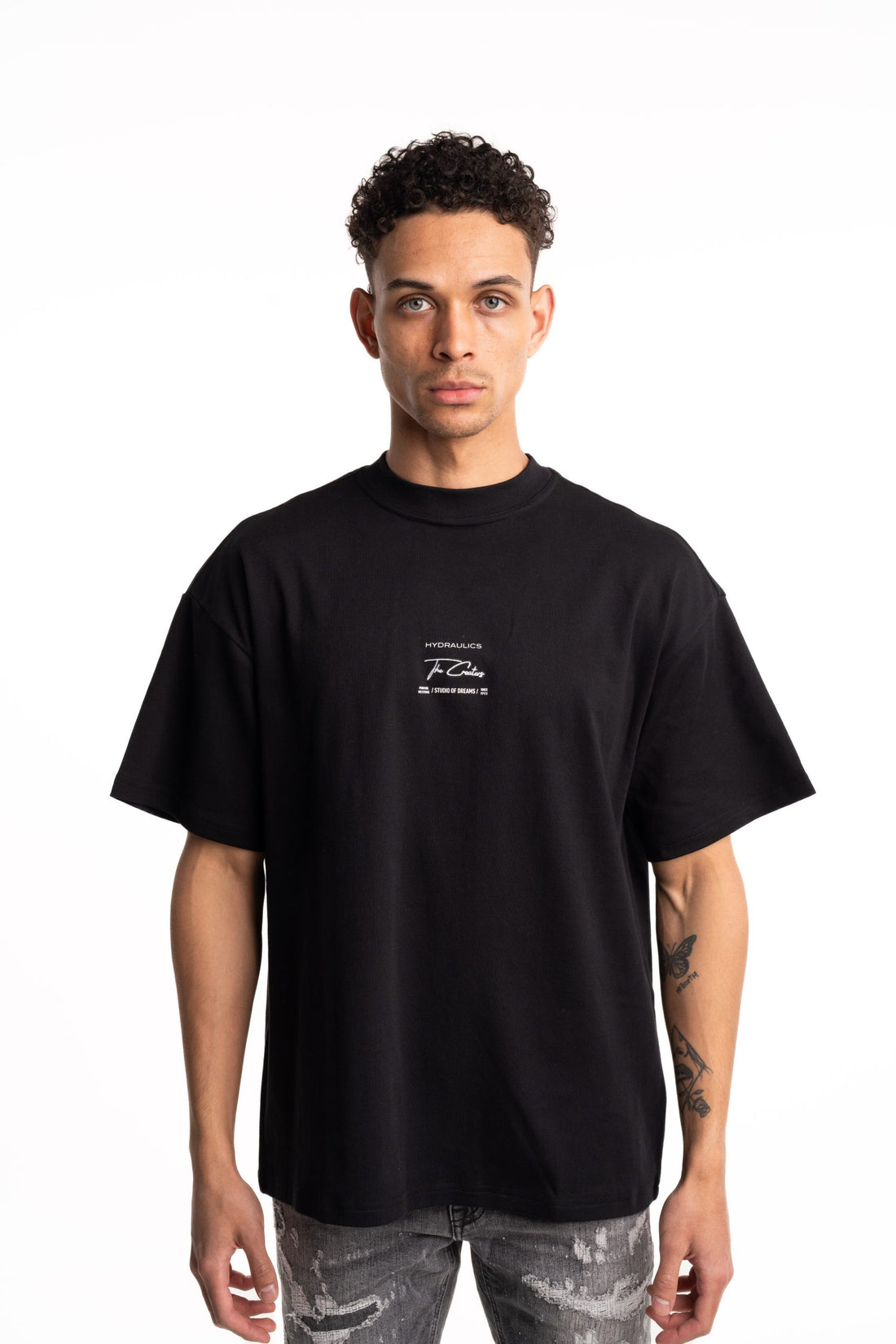 Hydraulics Designed For Winners Oversized Fit T-Shirt Black