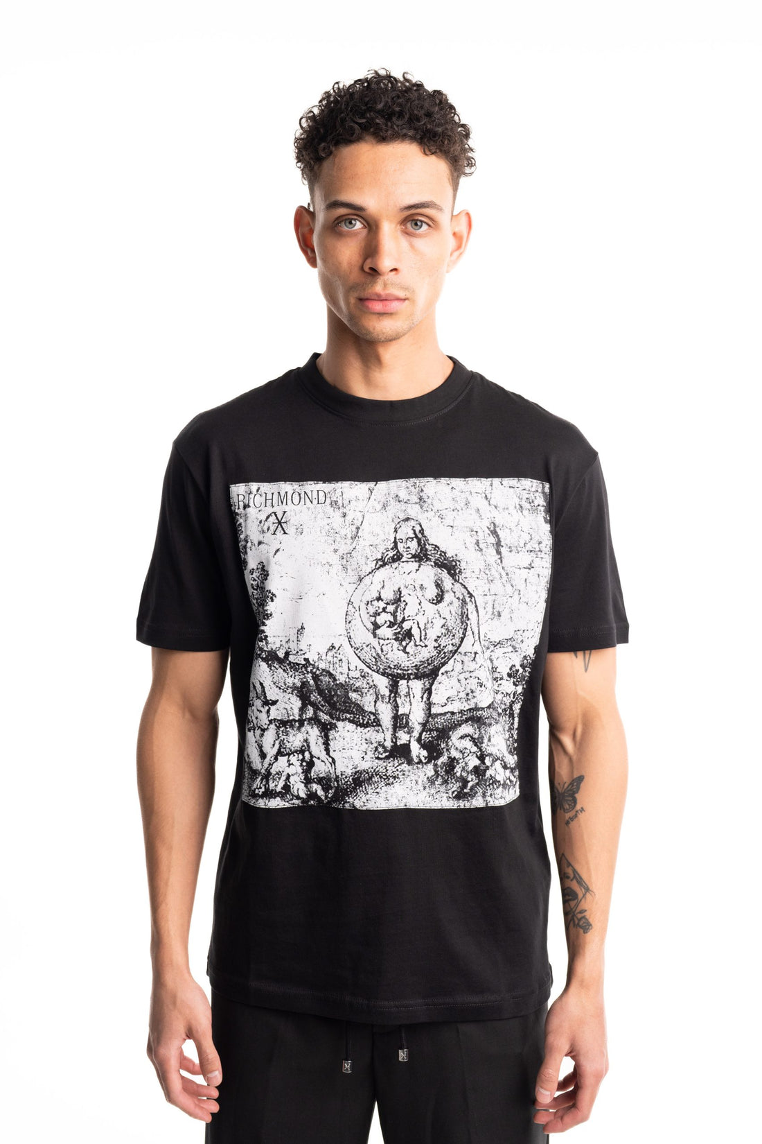 John Richmond Men's Over Tiyam T Shirt | UMA25192TSP8-Black