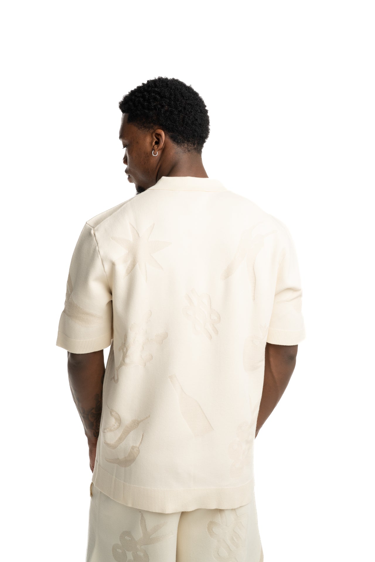 Filling Pieces Men's Knit Shirt Breaking Bread Antique White | 412671500303-214