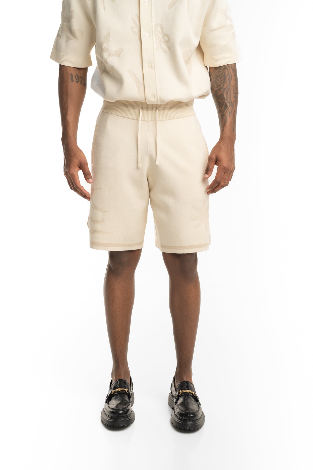 Filling Pieces Men's Knit Shorts Breaking Bread Antique White | 412672500303-214