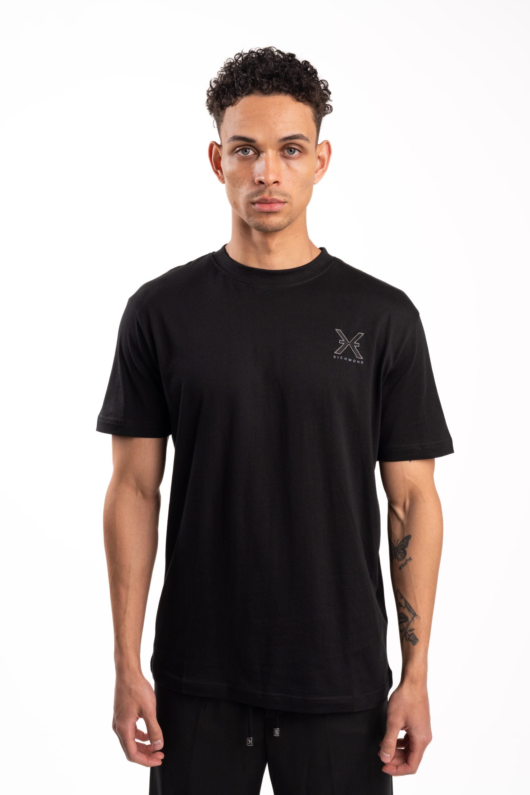 John Richmond Men's Badia T Shirt | UMA25039TSP8-Black
