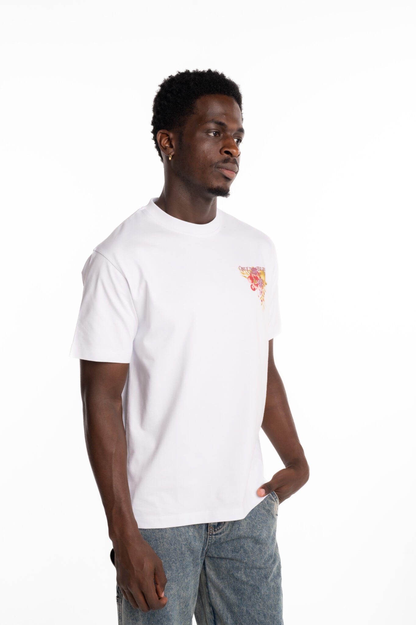 Only The Blind Summer Stamped T Shirt White OTB-T1485
