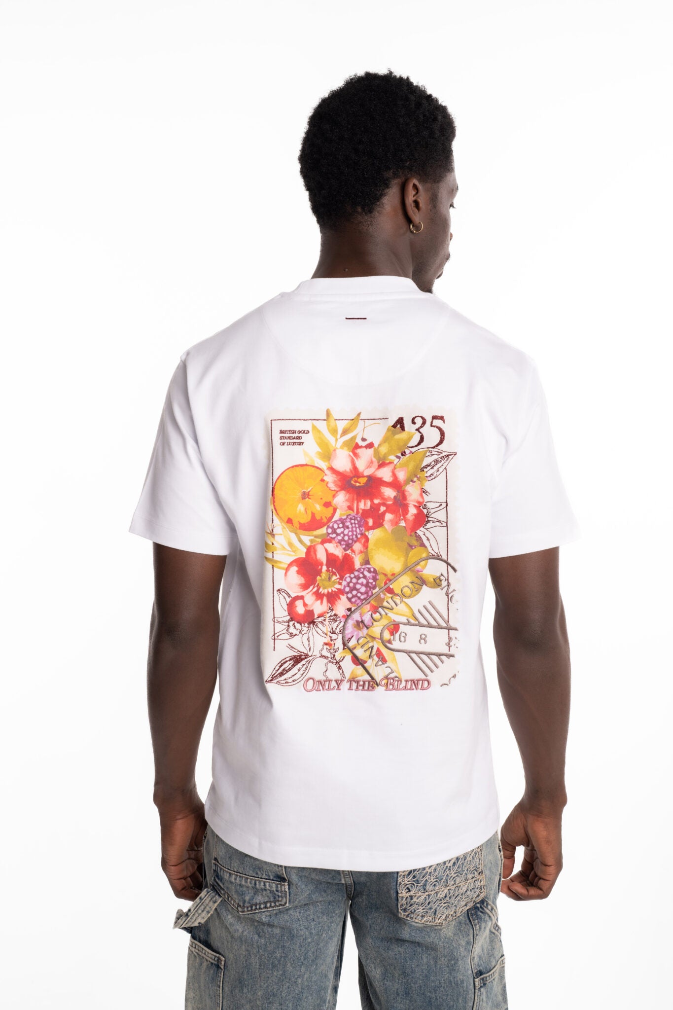 Only The Blind Summer Stamped T Shirt White OTB-T1485