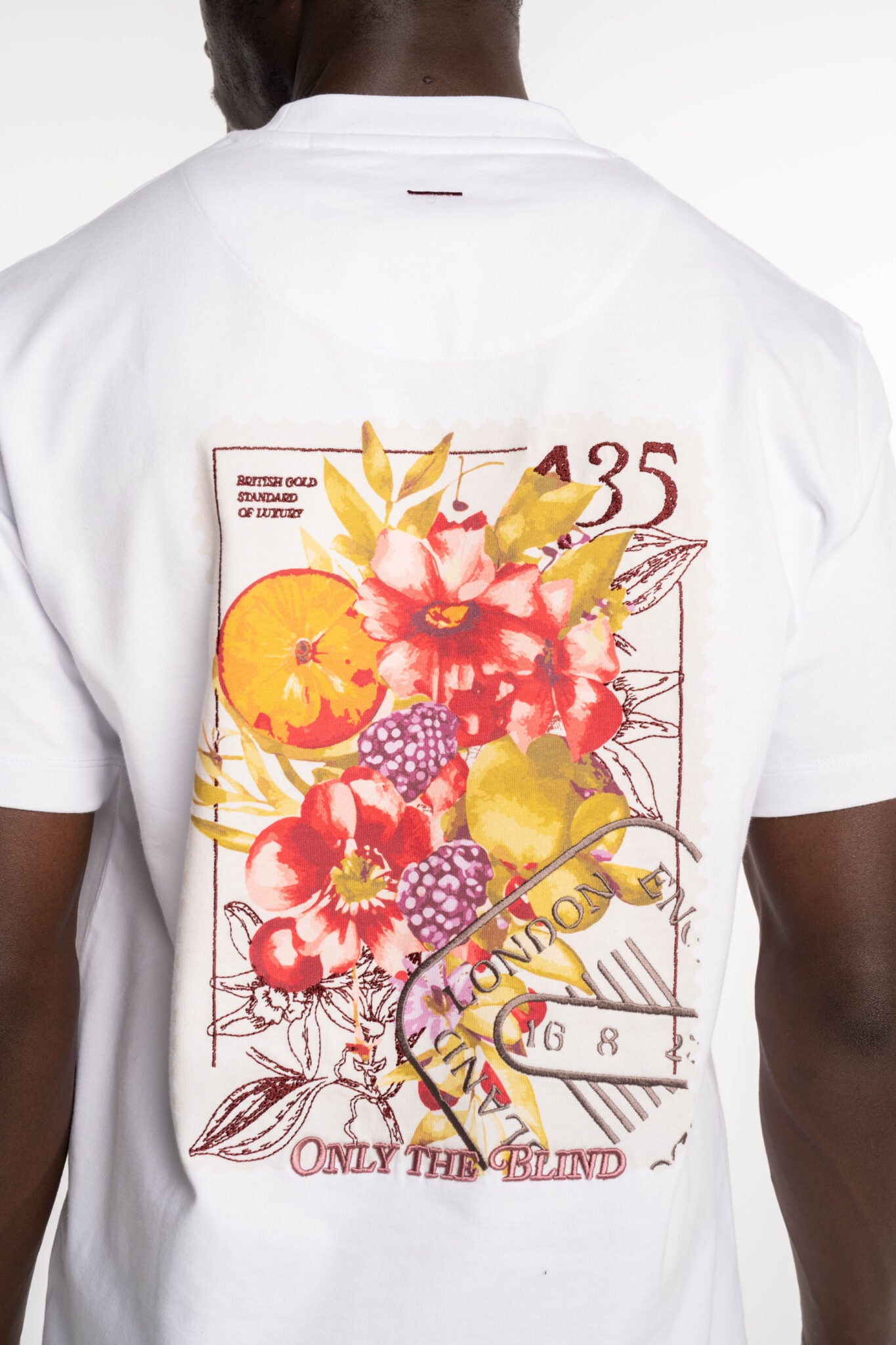 Only The Blind Summer Stamped T Shirt White OTB-T1485