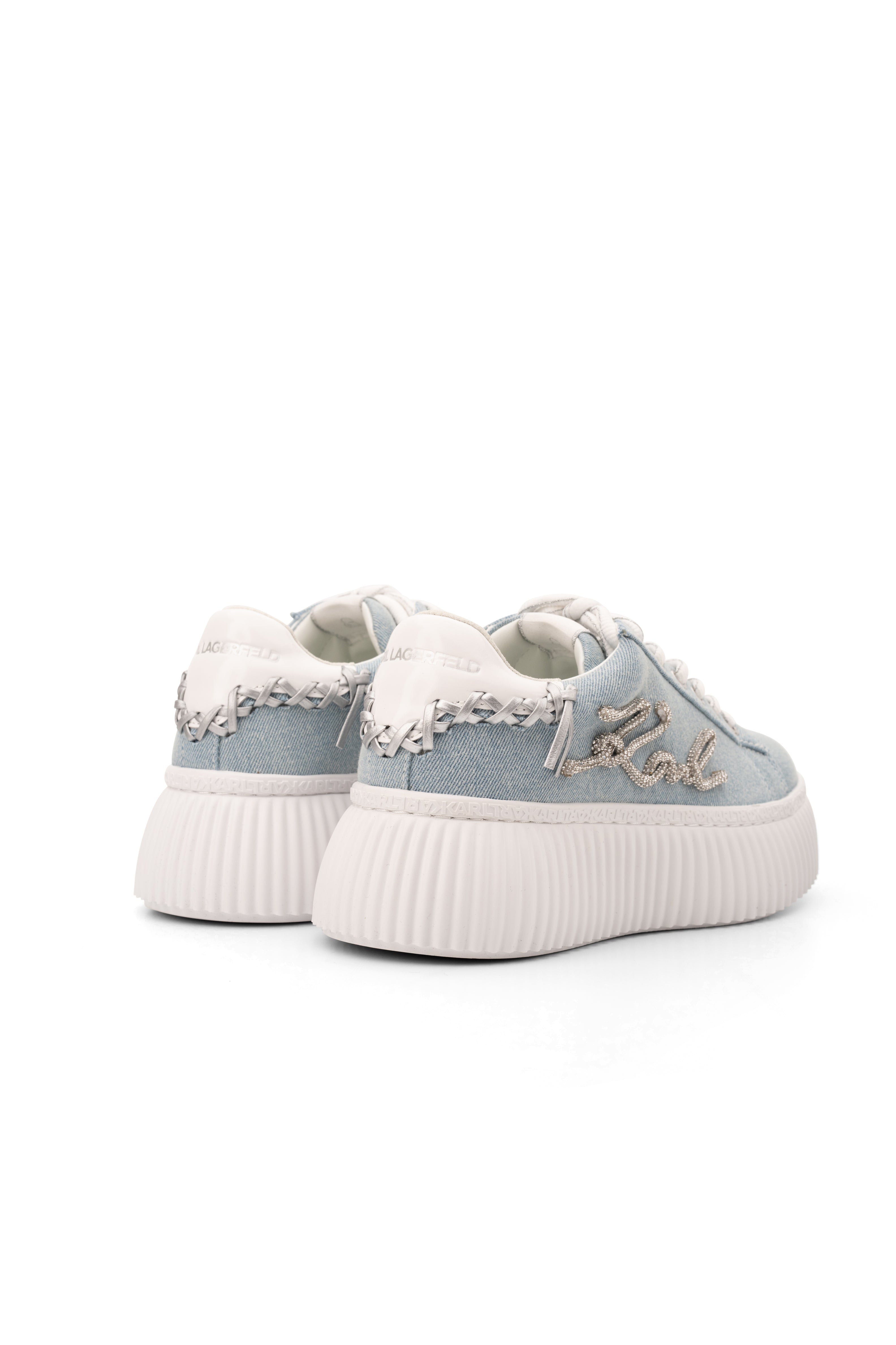 Karl Lagerfeld Ladies Kreeper Lo Whipstitch Lo Lace Light Blue Denim | KL42372D-DLB