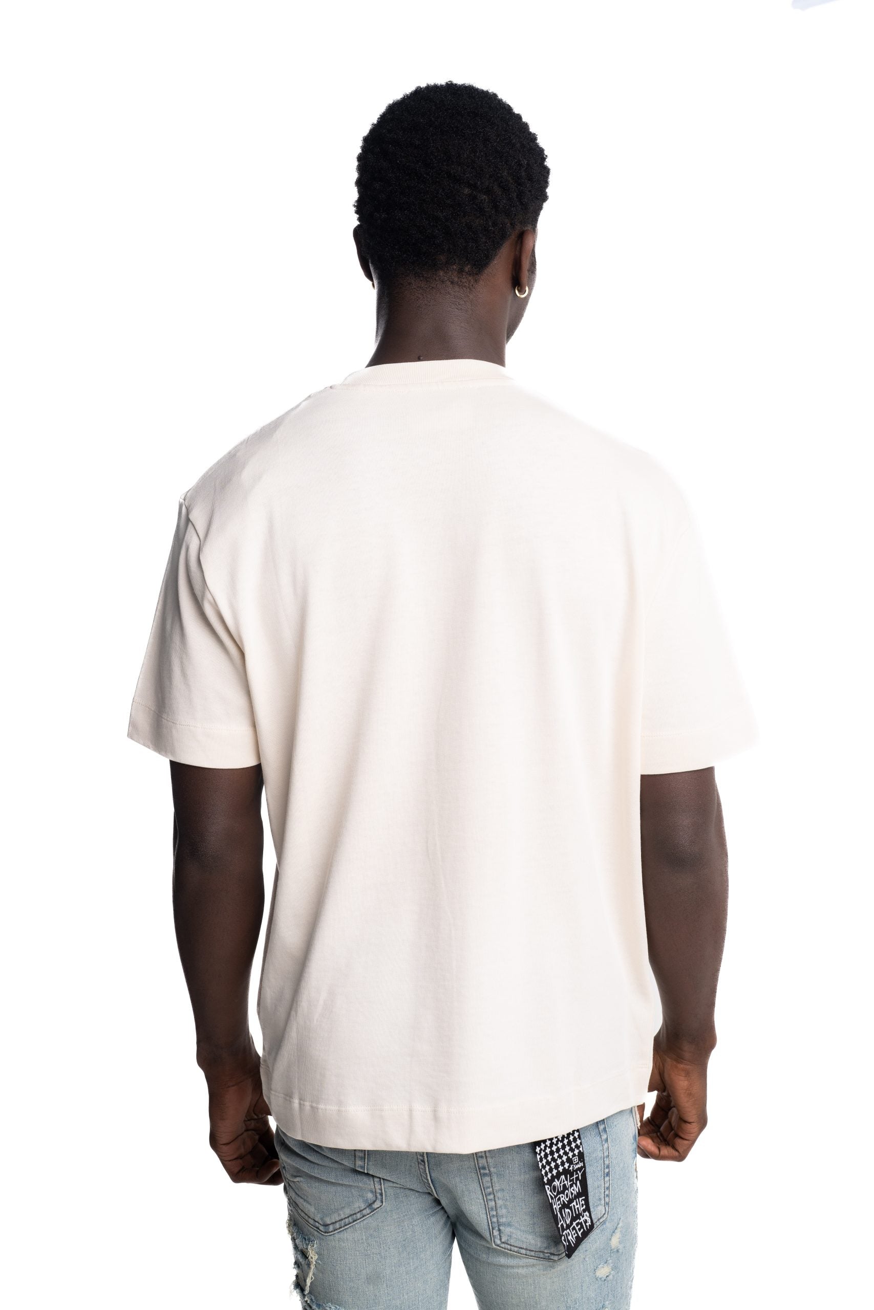 John Richmond Men's T Shirt Hermoso| HMP25069TST9-Wht Cap/Bk
