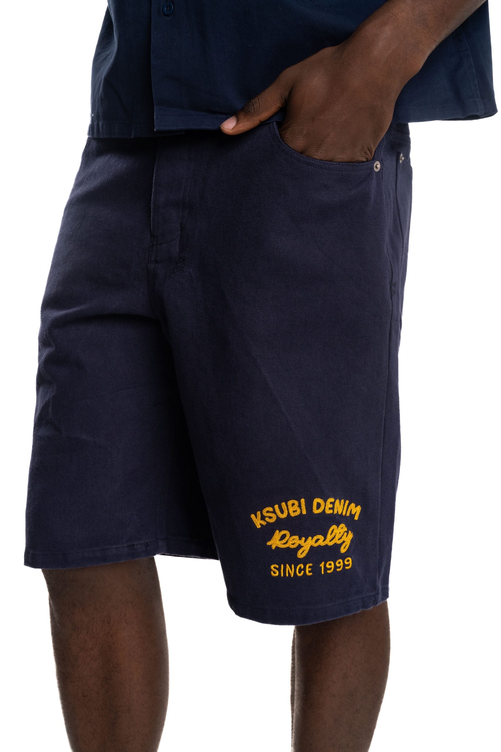 Ksubi Men's Woven Maxx Short Mekanik Ink | MFA25WA009-BLU