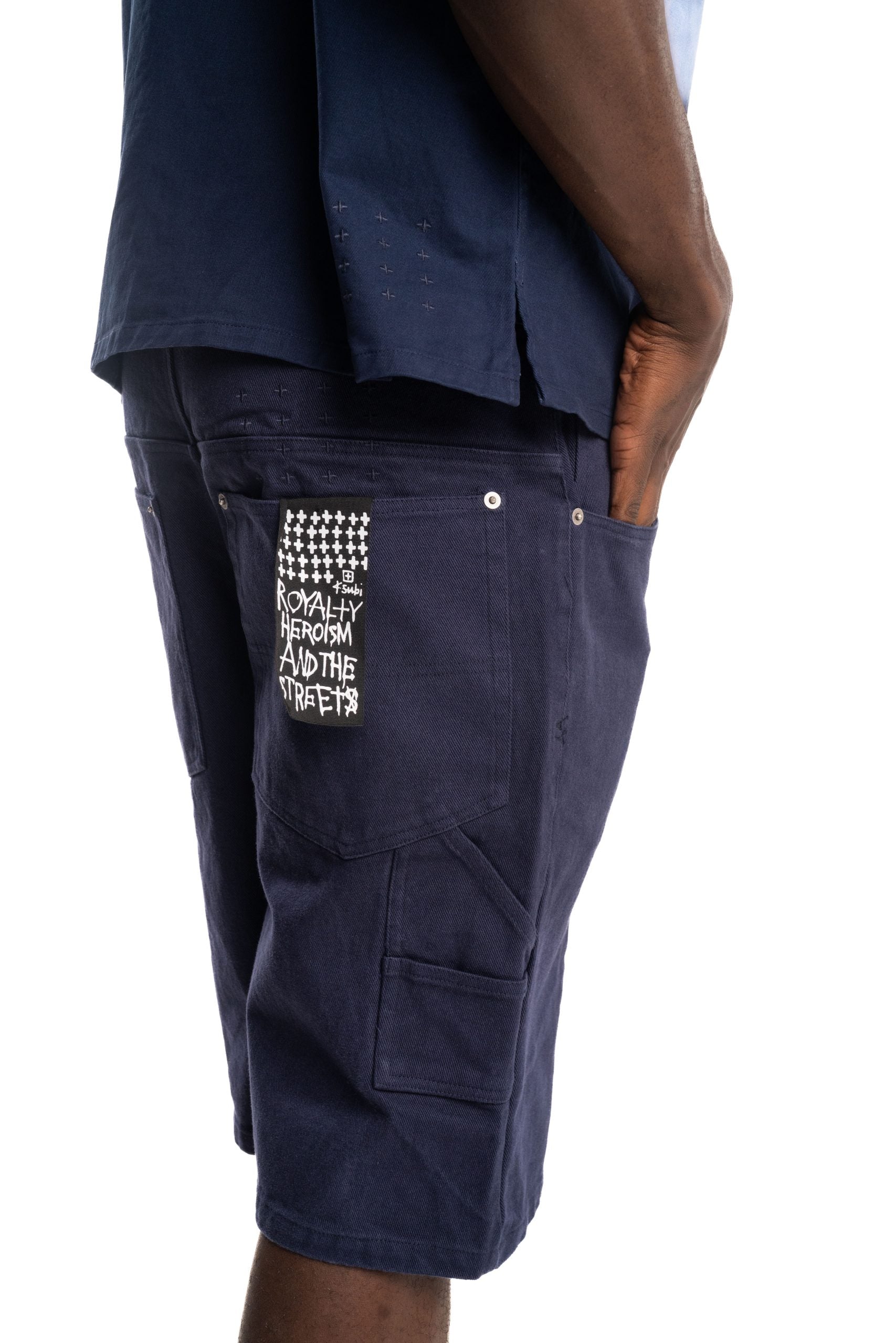 Ksubi Men's Woven Maxx Short Mekanik Ink | MFA25WA009-BLU