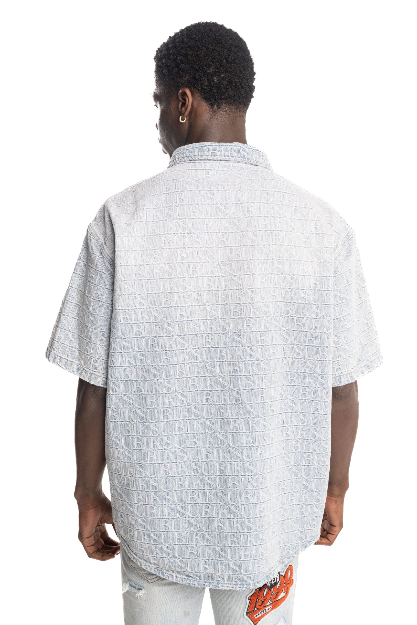 Ksubi Men's Woven Boxer SS Shirt MPF25SH002 DNM
