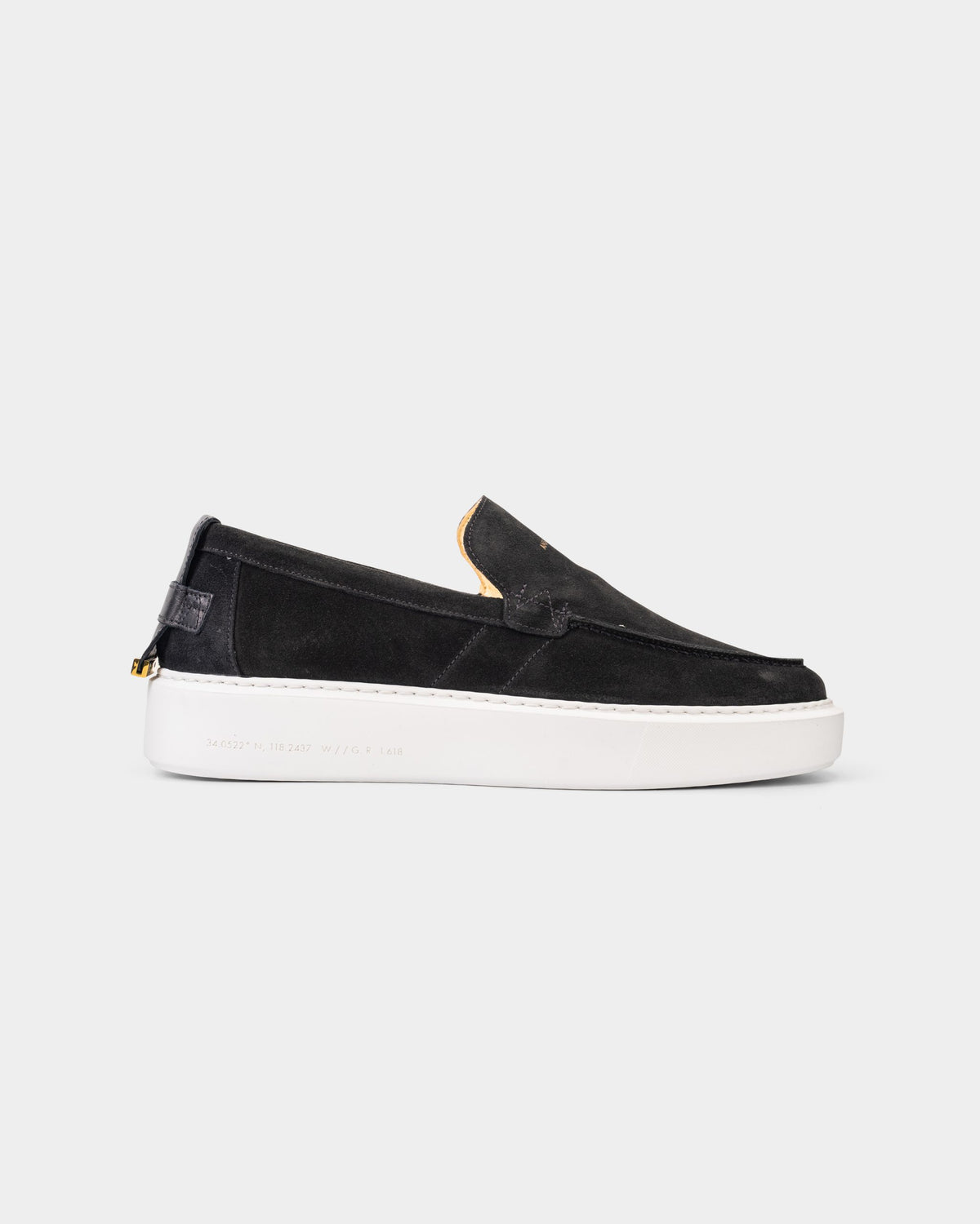 Android Homme Men's Oversized Loafer Suede |  Black/Beige AHP252-12